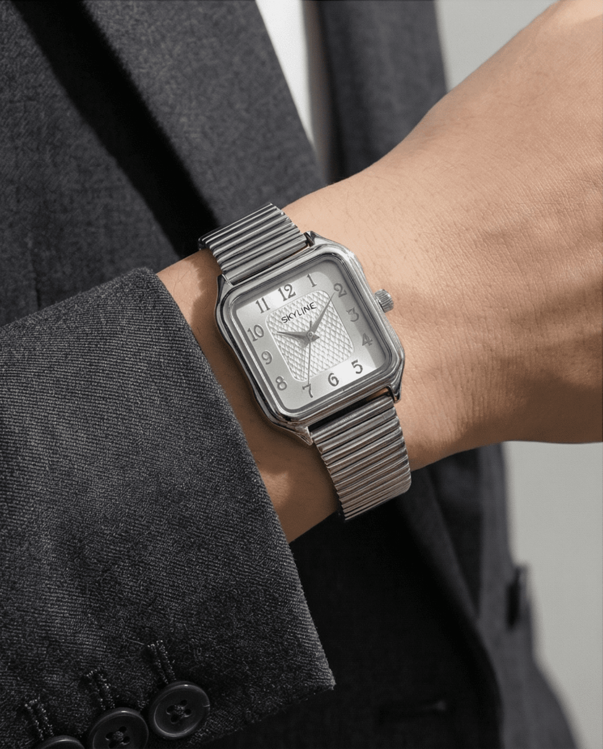 Reloj de Mujer Skyline – Sofisticación en Acero Plateado - 2