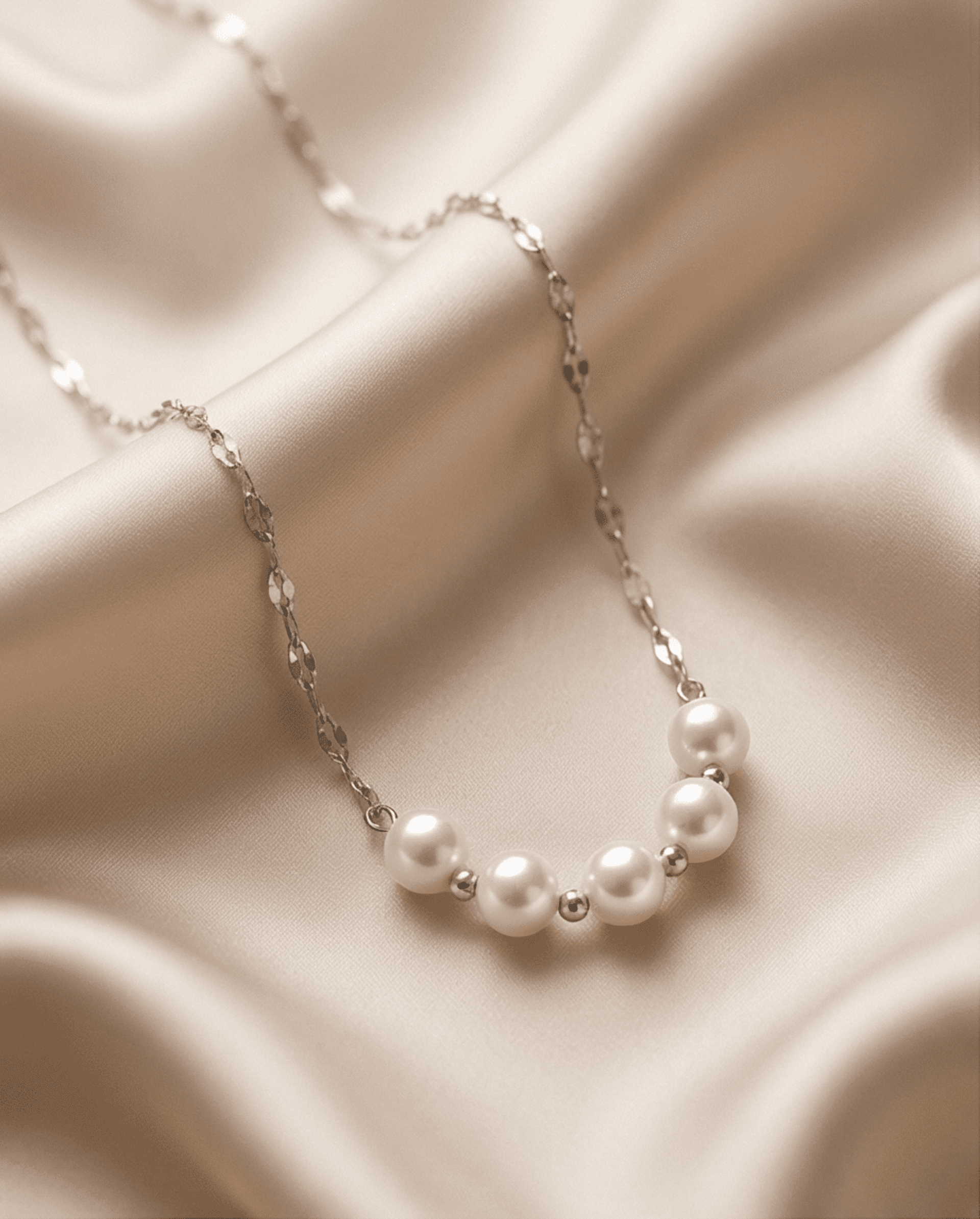 Collar Perla steel Silver - acero quirúrgico - 1