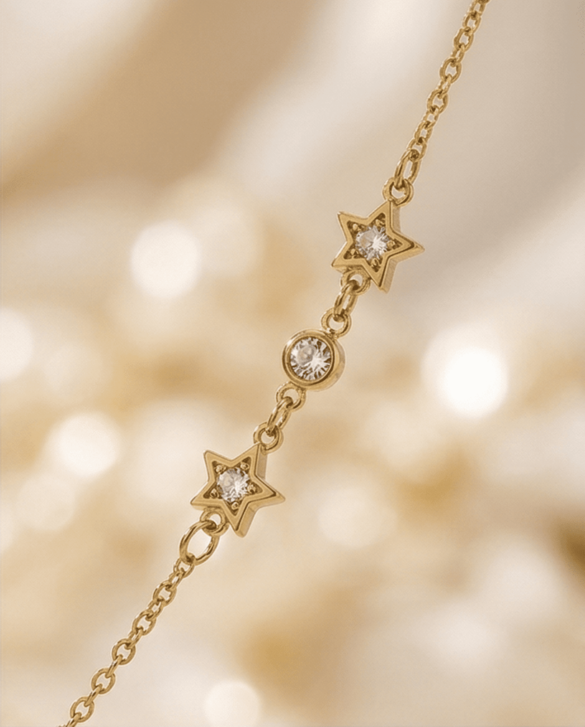 Golden Star Hand Chain – Esclava de Mano Dorada - 2