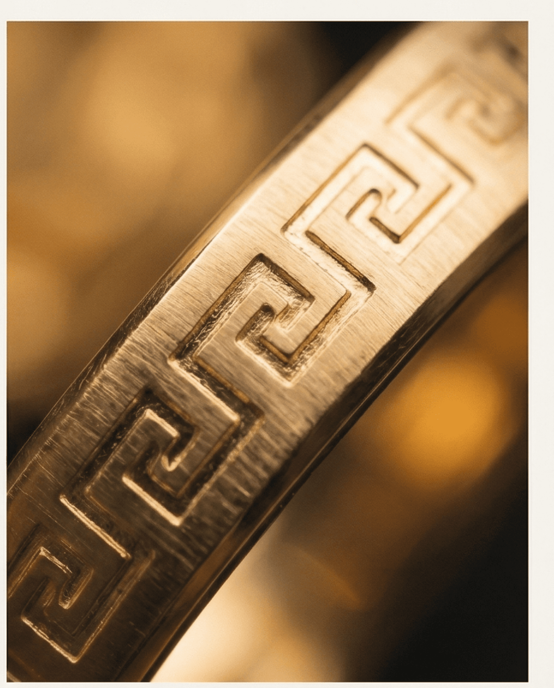 Alianza Greca - acero quirúrgico chapado en oro 18klt - 5