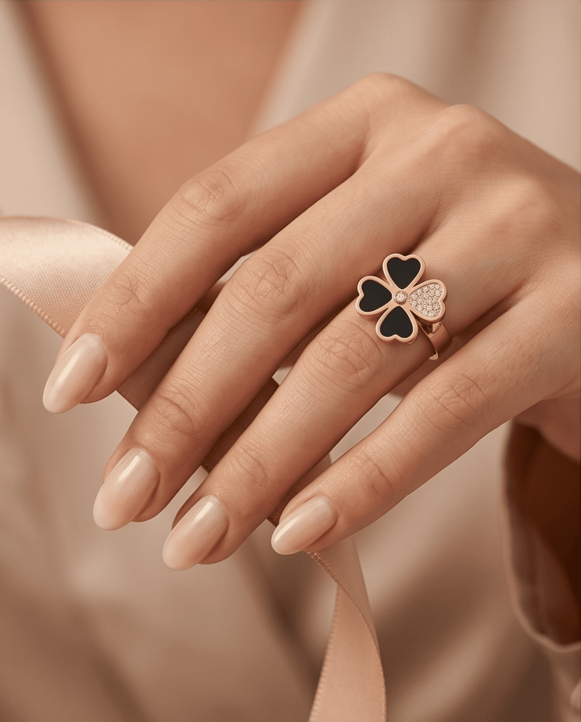 Anillo Lucky Clover – Elegancia y simbolismo en un diseño único - 3