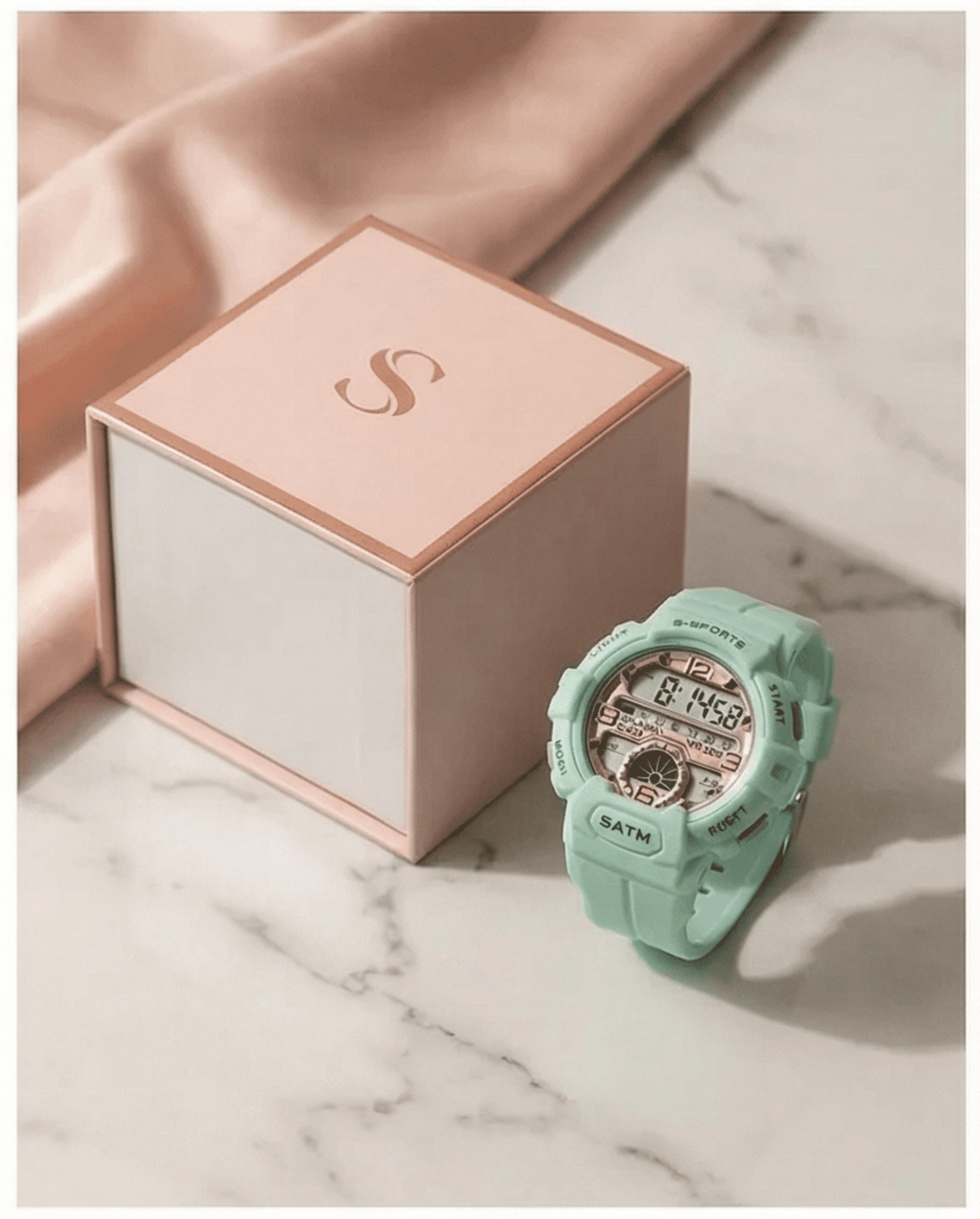 Reloj Digital Deportivo Mujer S-SPORTS Modelo S-625 – Color Menta - 4