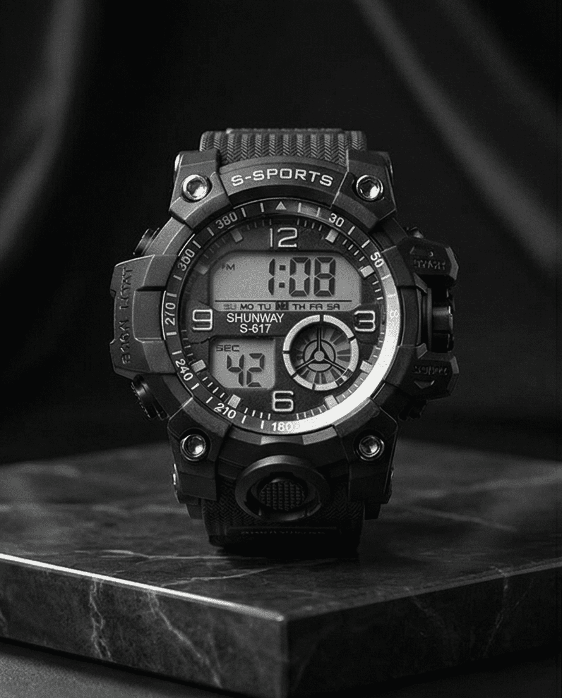 Reloj Digital Deportivo Militar Hombre S-SPORTS S-617 Negro - 2