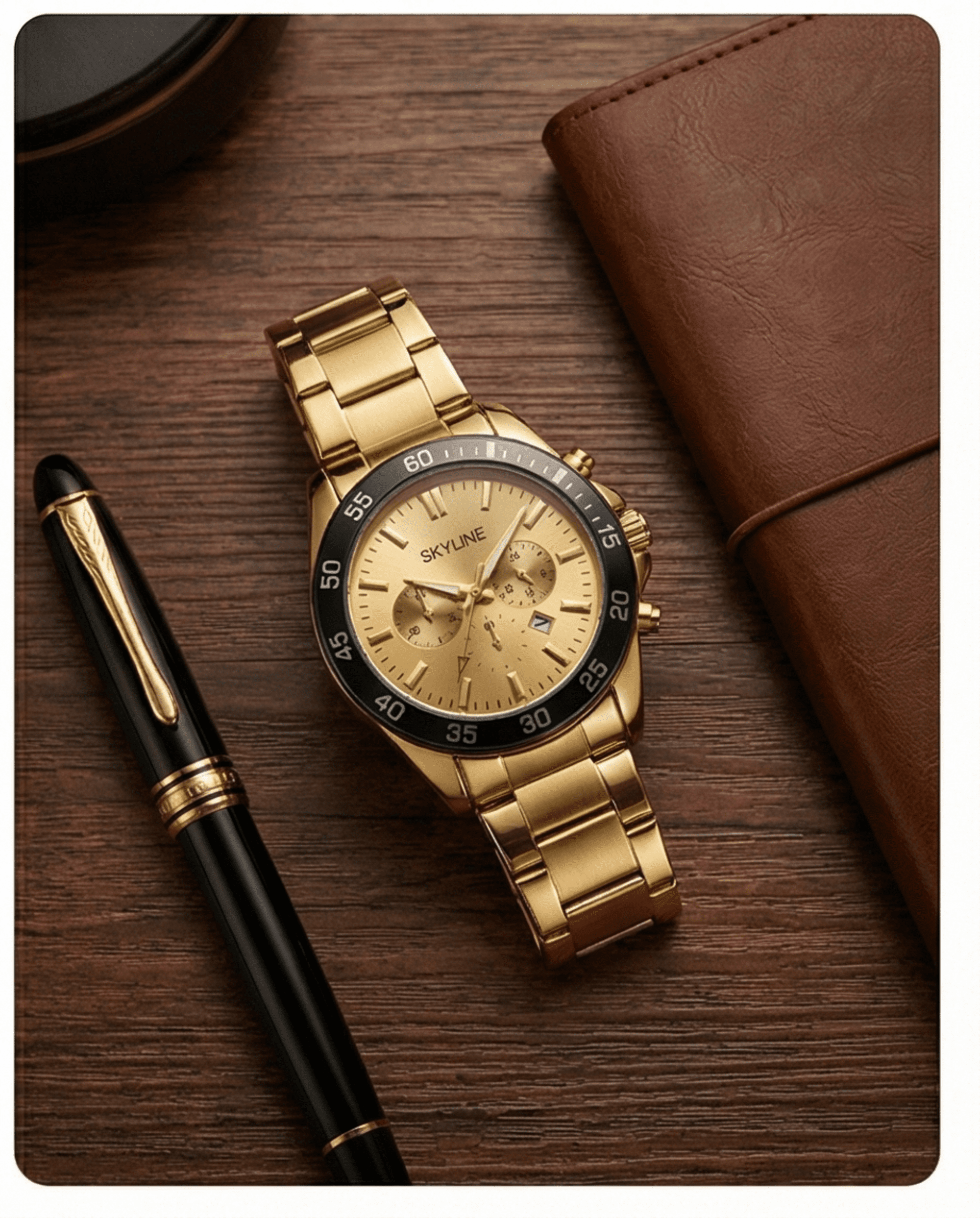 Reloj Skyline Cronógrafo Oro - Modelo Bayrom - 3