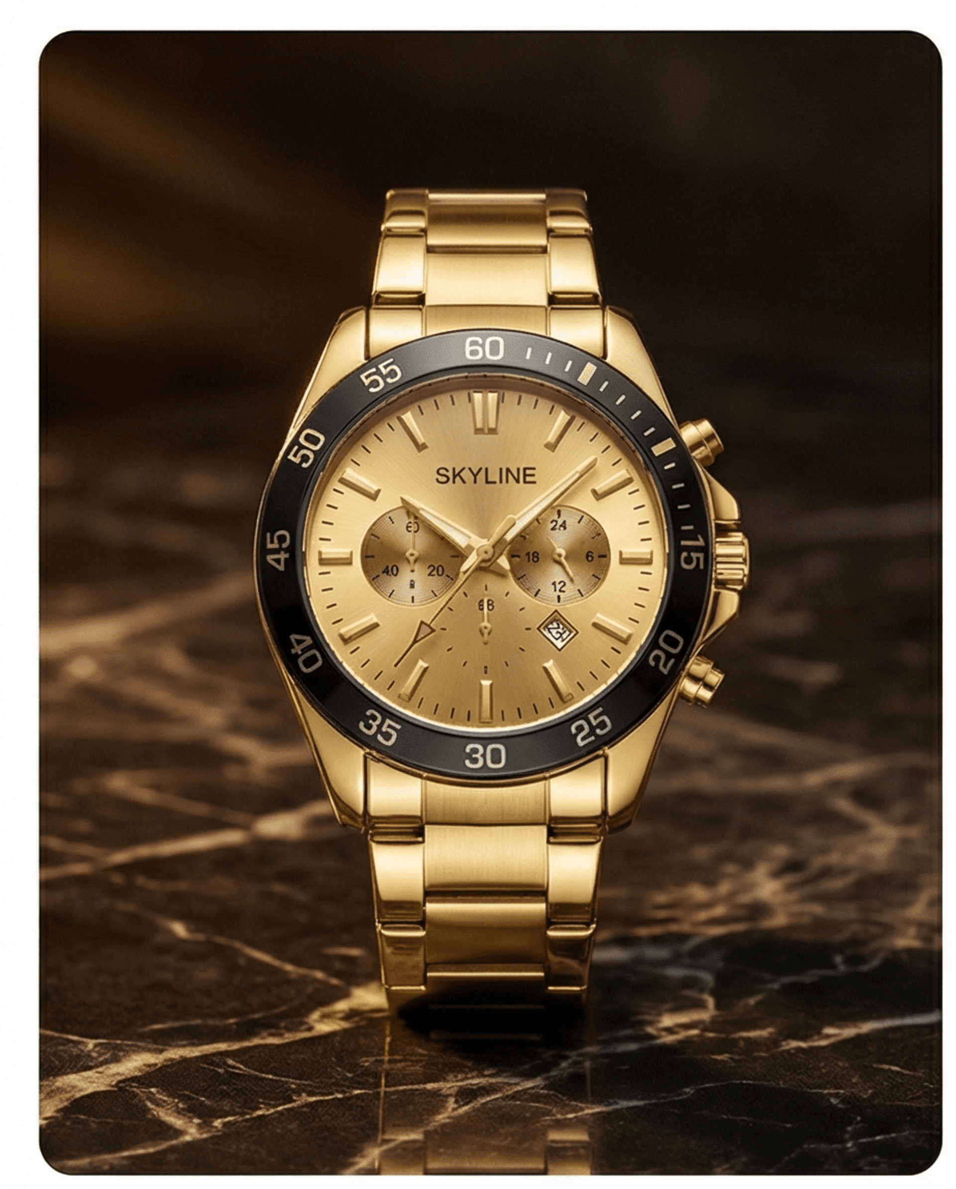 Reloj Skyline Cronógrafo Oro - Modelo Bayrom - 8