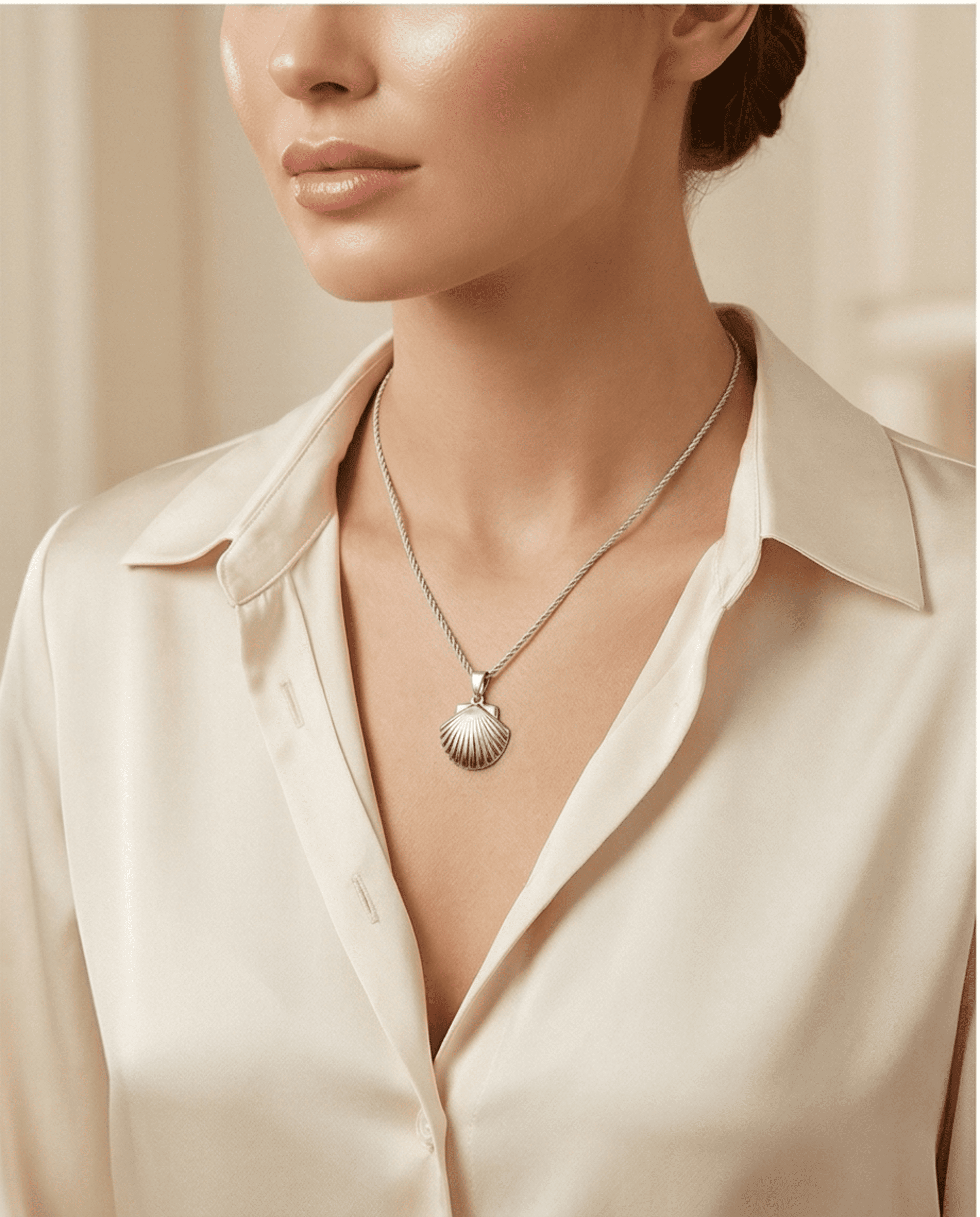 Ocean Shell Glow – Collar Concha en Acero Quirúrgico 316L - 2