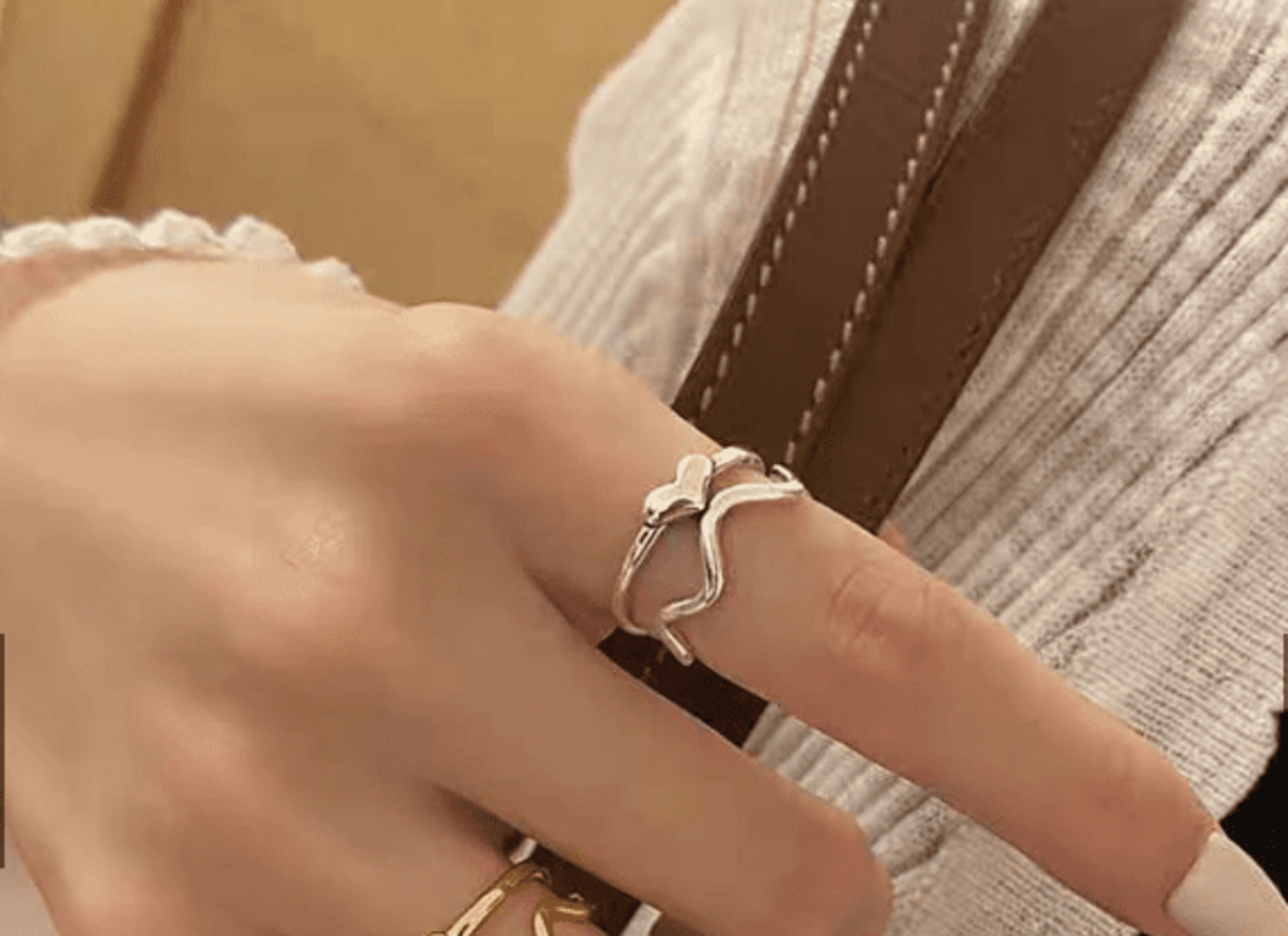 Anillo Ola de Amor – Acero Quirúrgico Ajustable - 5