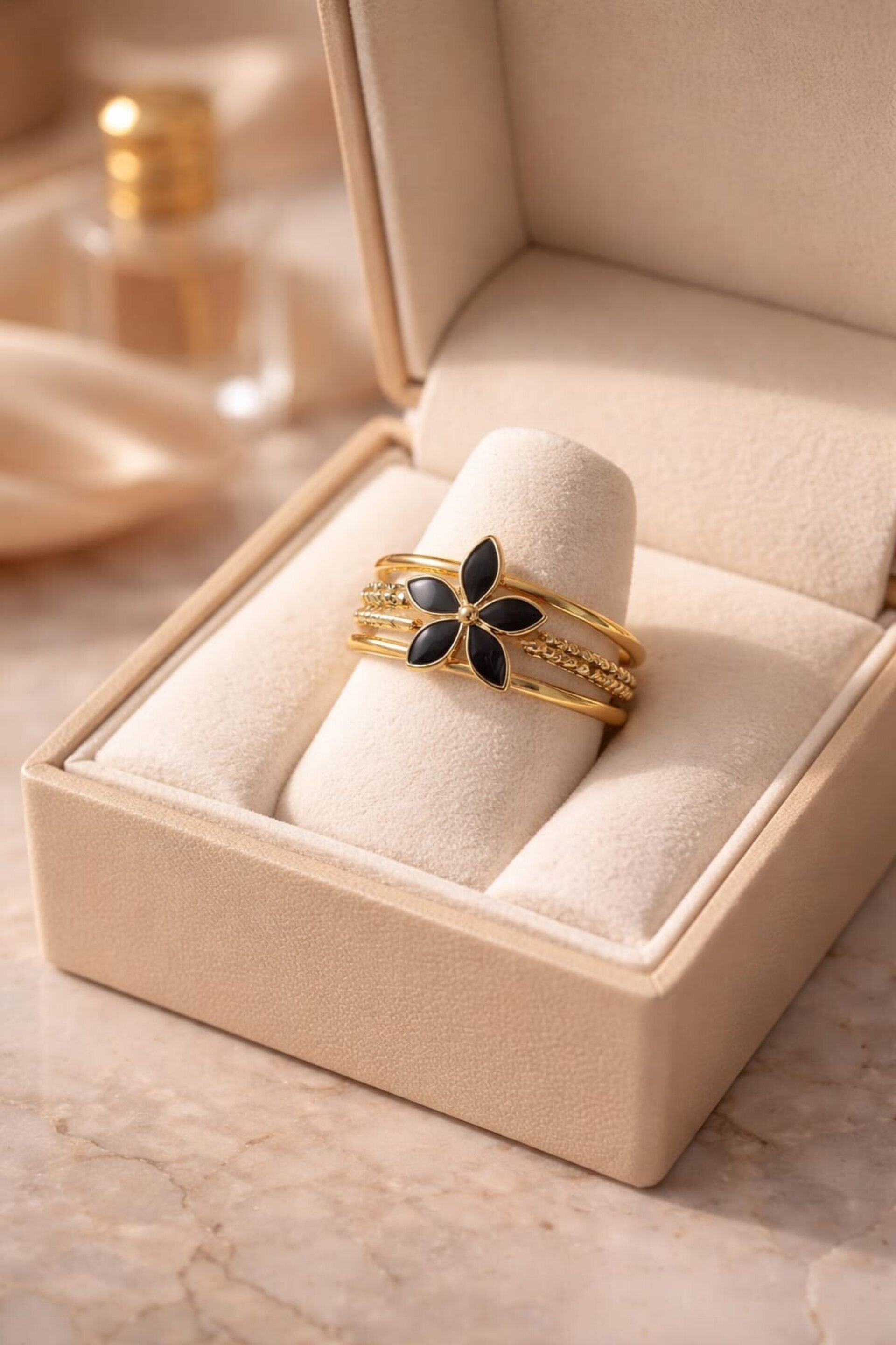Anillo Ajustable Flor Nocturna - 7