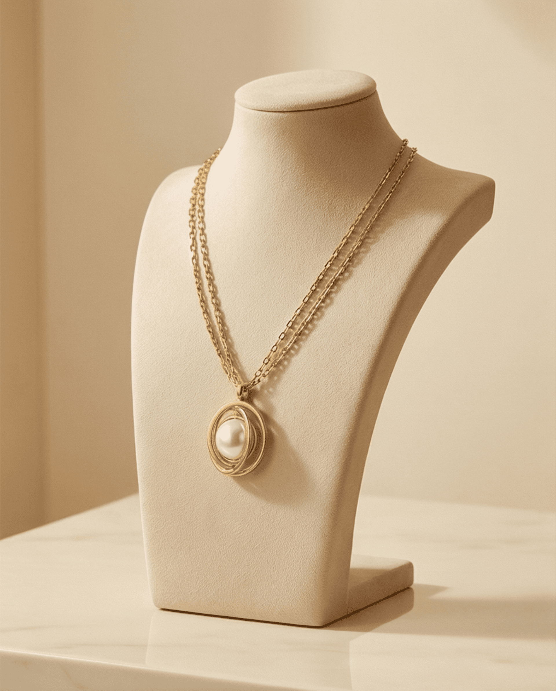 Collar Astra Luxe Blanco - chapado oro 18klt - 2
