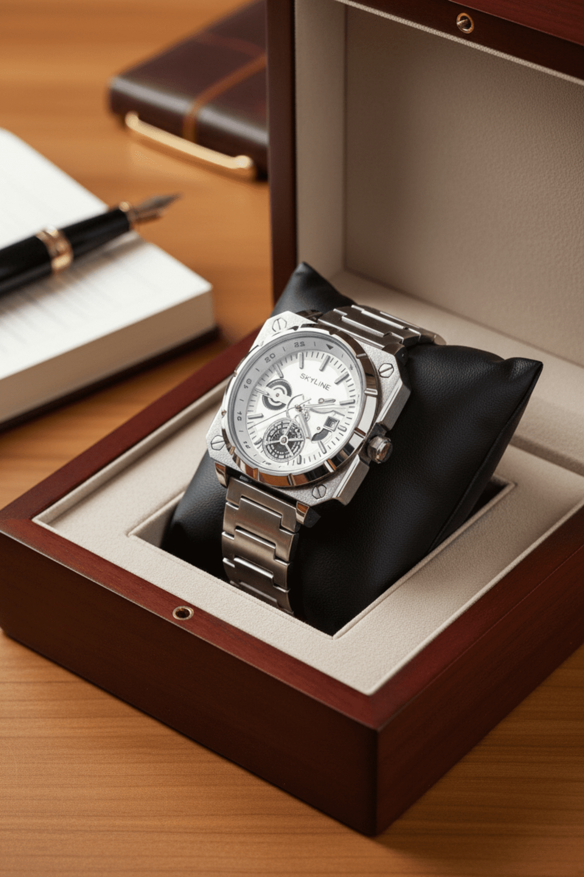 Reloj Skyline Acero Quirúrgico Gran Legado - 3