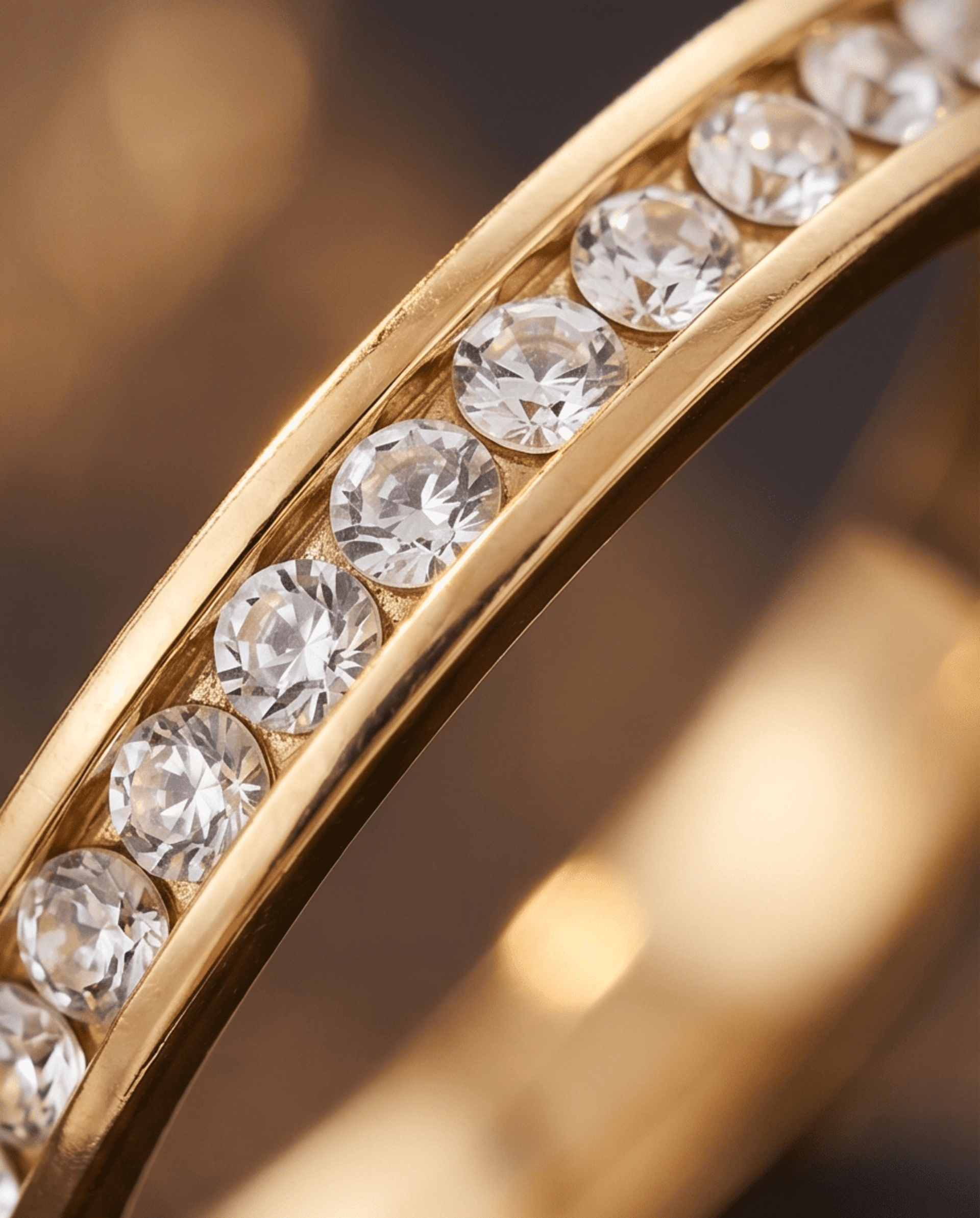 Anillo Golden Line – Elegancia minimalista con brillo continuo - 2