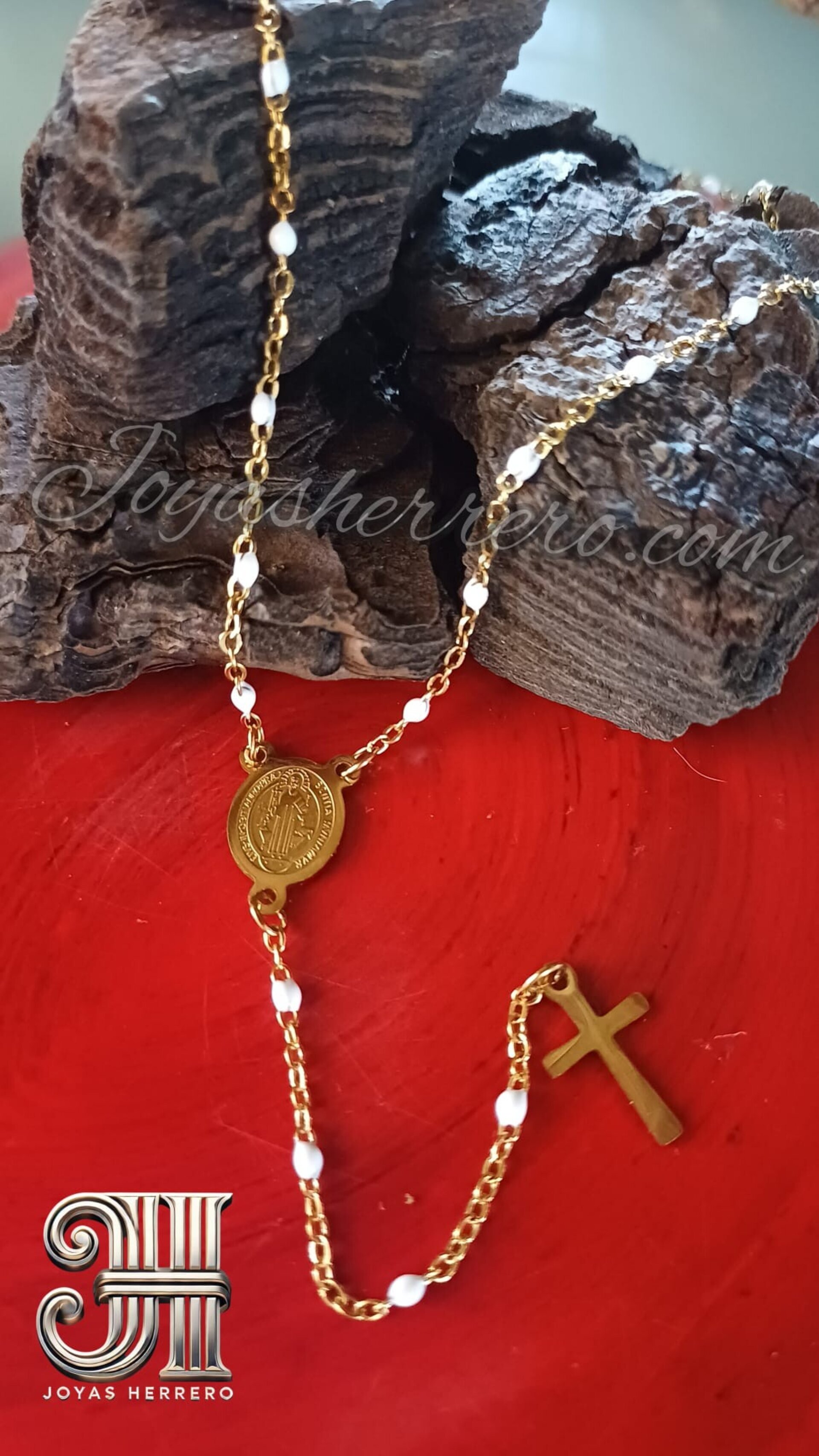 Pulsera Rosario Acero Dorado - 5