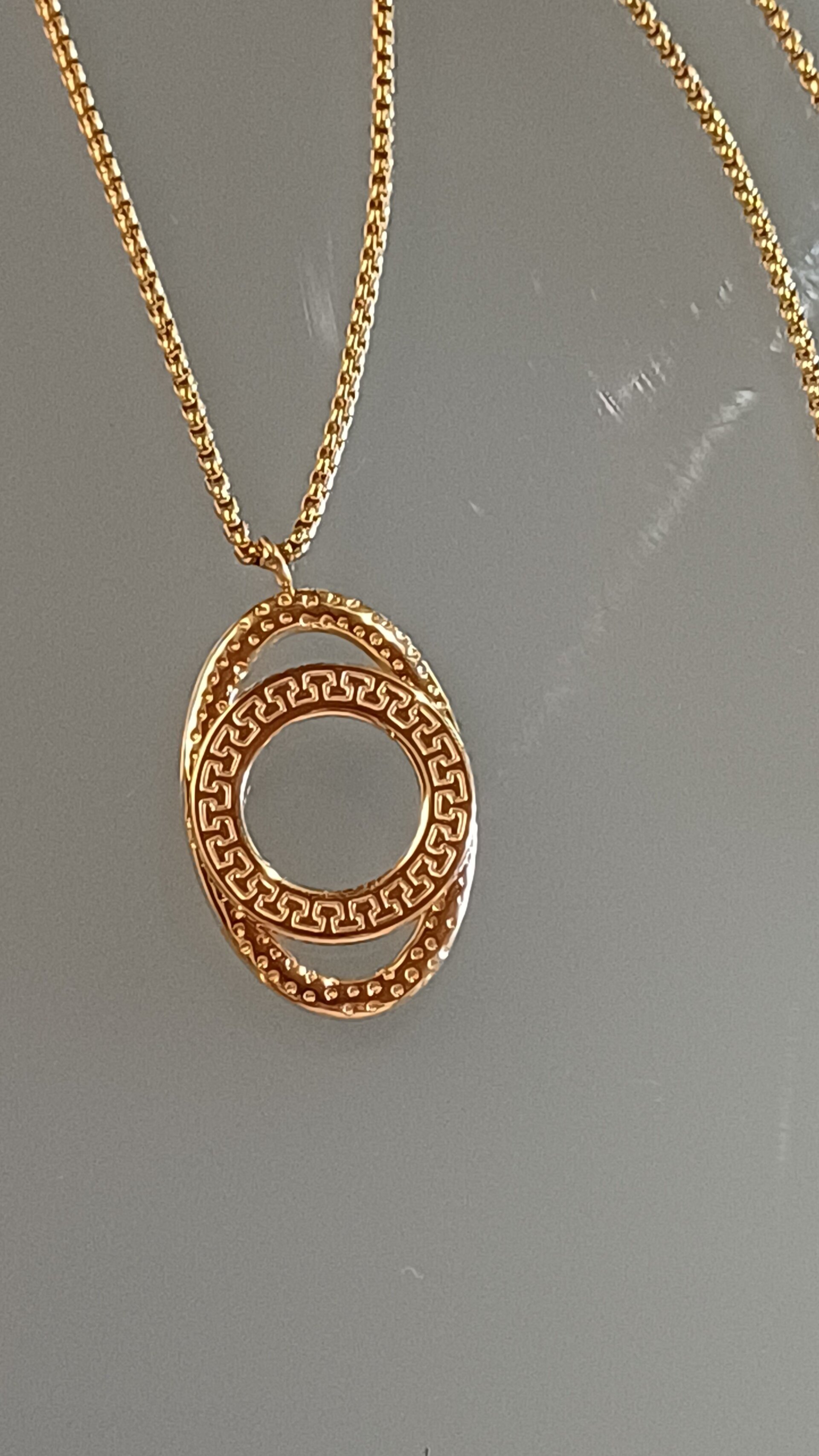 Collar Dorado Eclipse Griego – Acero Quirúrgico - 5
