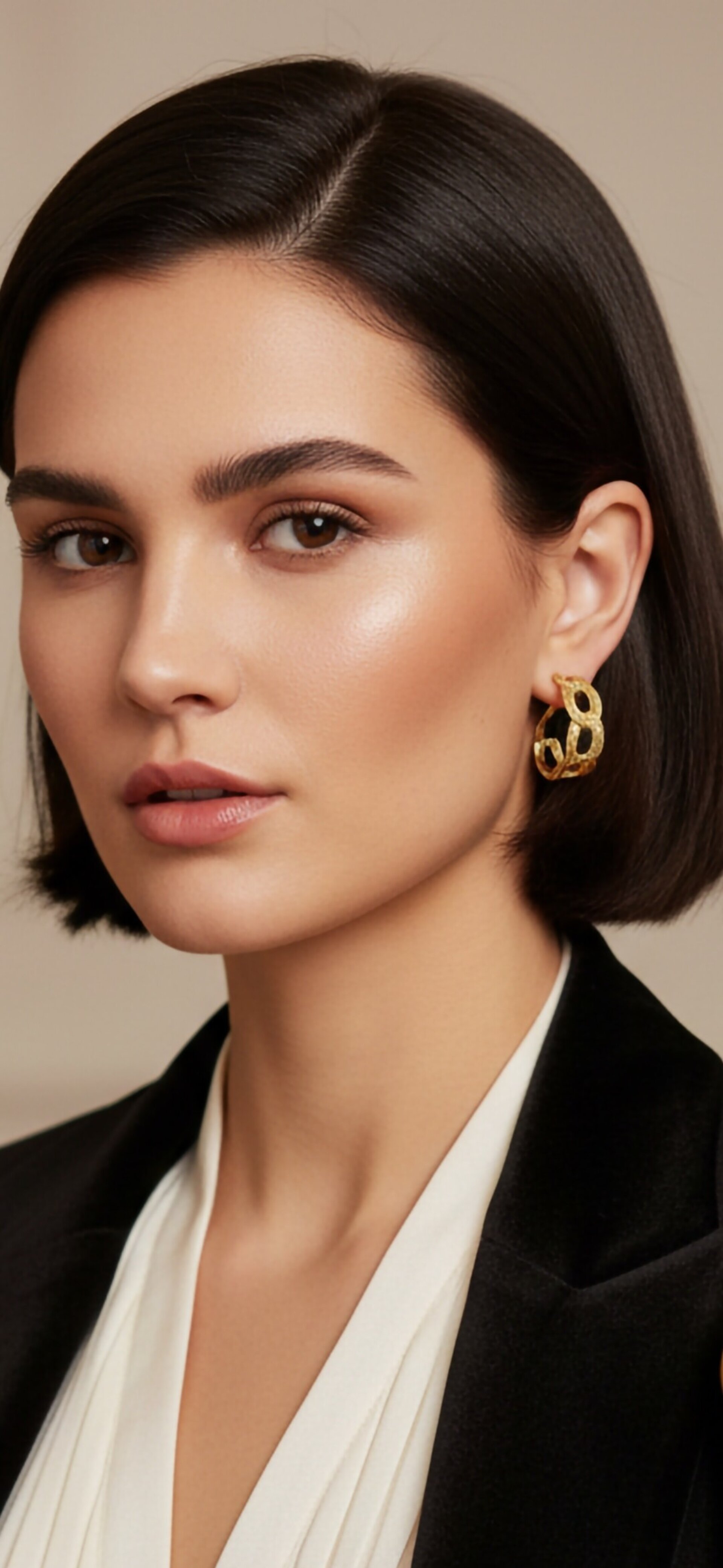 Pendientes Astraya Lien – Acero Quirúrgico Dorado - 3