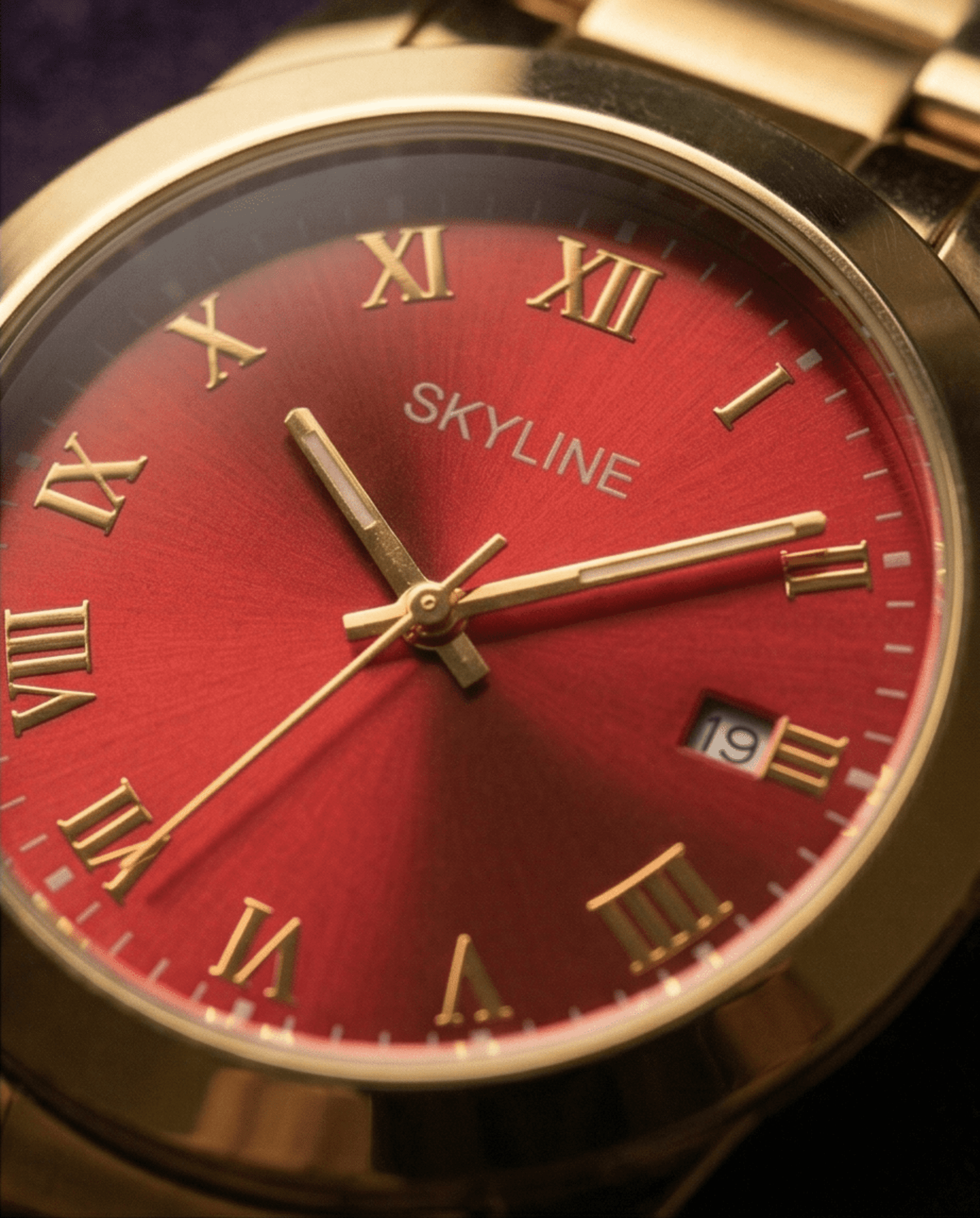 Reloj Analógico Mujer Dorado con Esfera Roja – Diseño Clásico Elegante - 2