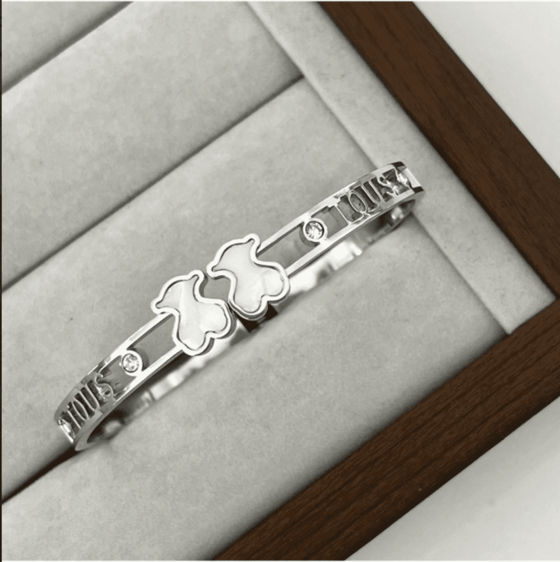 Pulsera Ositos Nácar – Acero Quirúrgico Dorado - 4