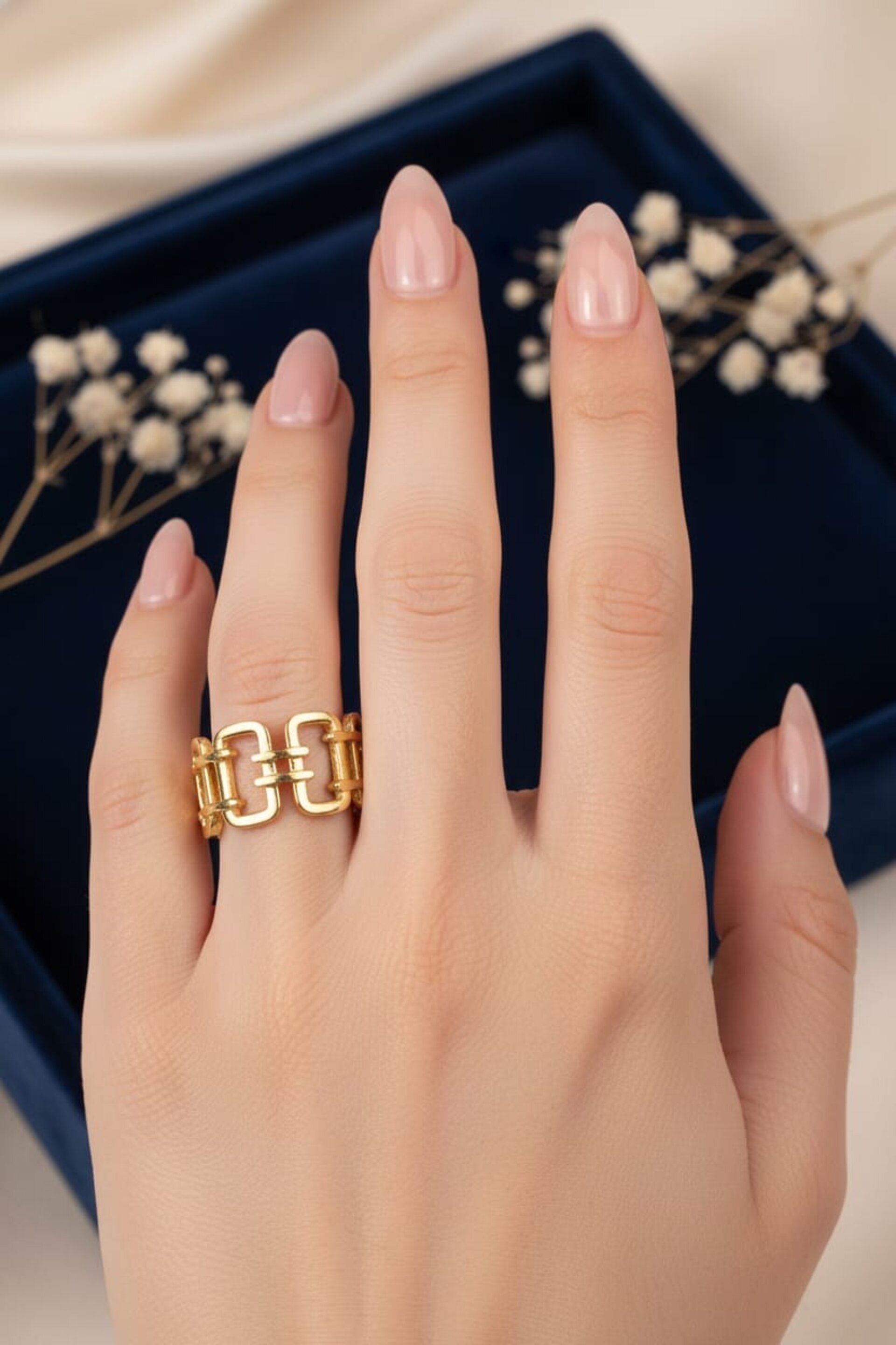 Anillo Cadena Dorada – Acero Quirúrgico - 3