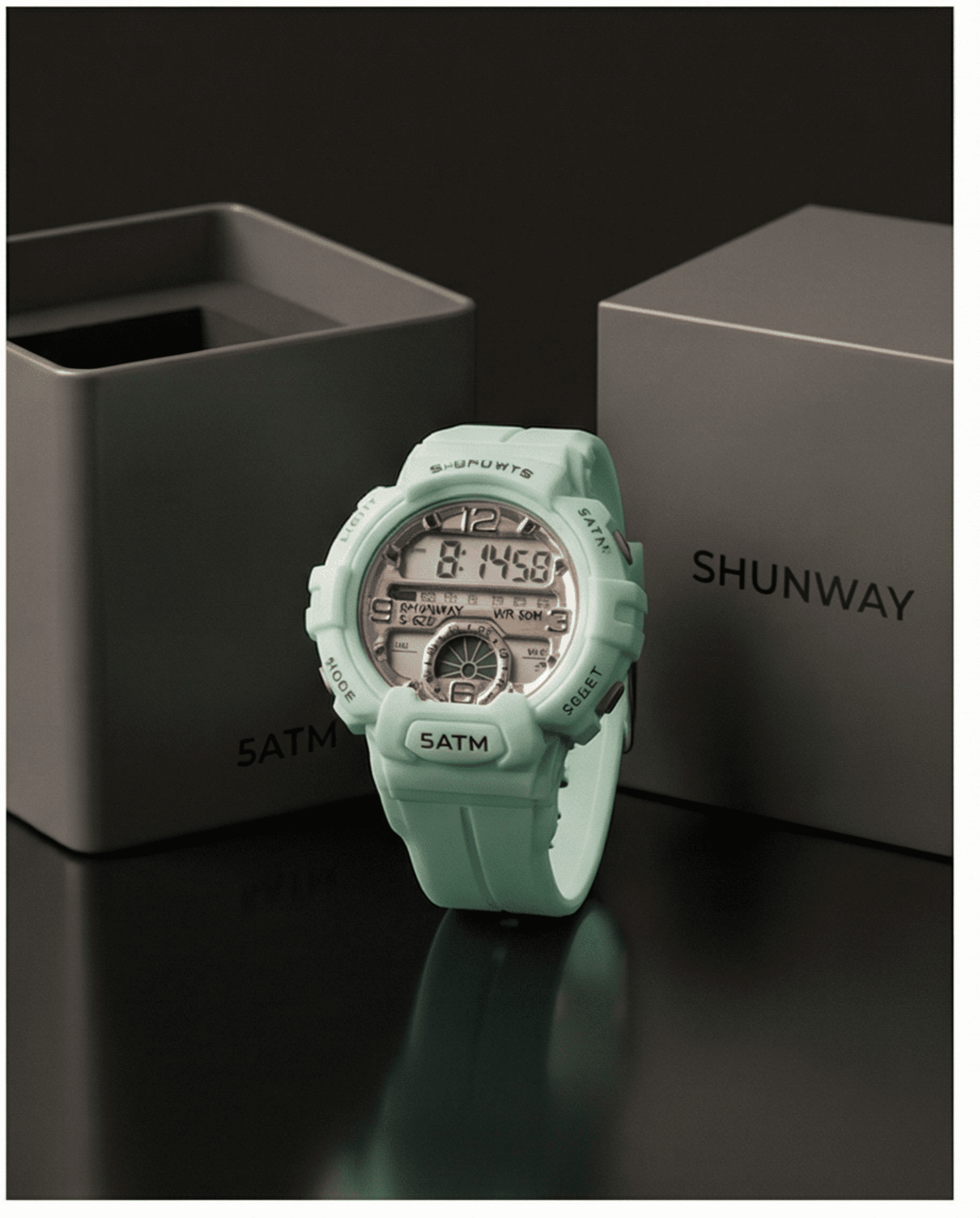 Reloj Digital Deportivo Mujer S-SPORTS Modelo S-625 – Color Menta - 3