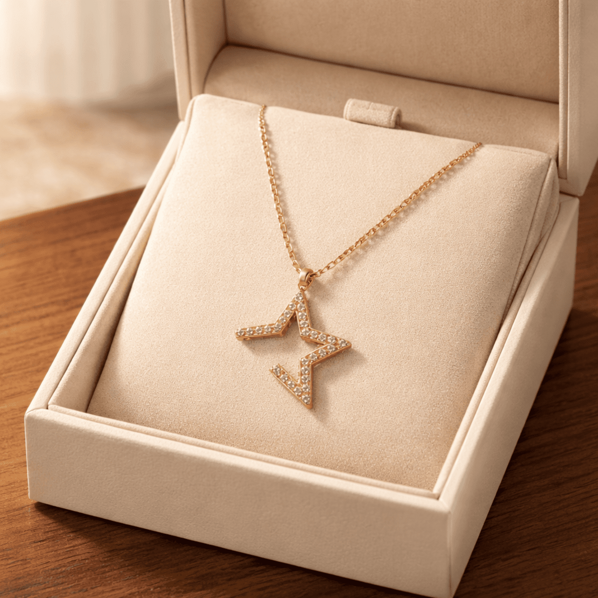 Colgante Estrella Brillante Pavé – Acero Quirúrgico Chapado en Oro 18K ⭐✨ - 3