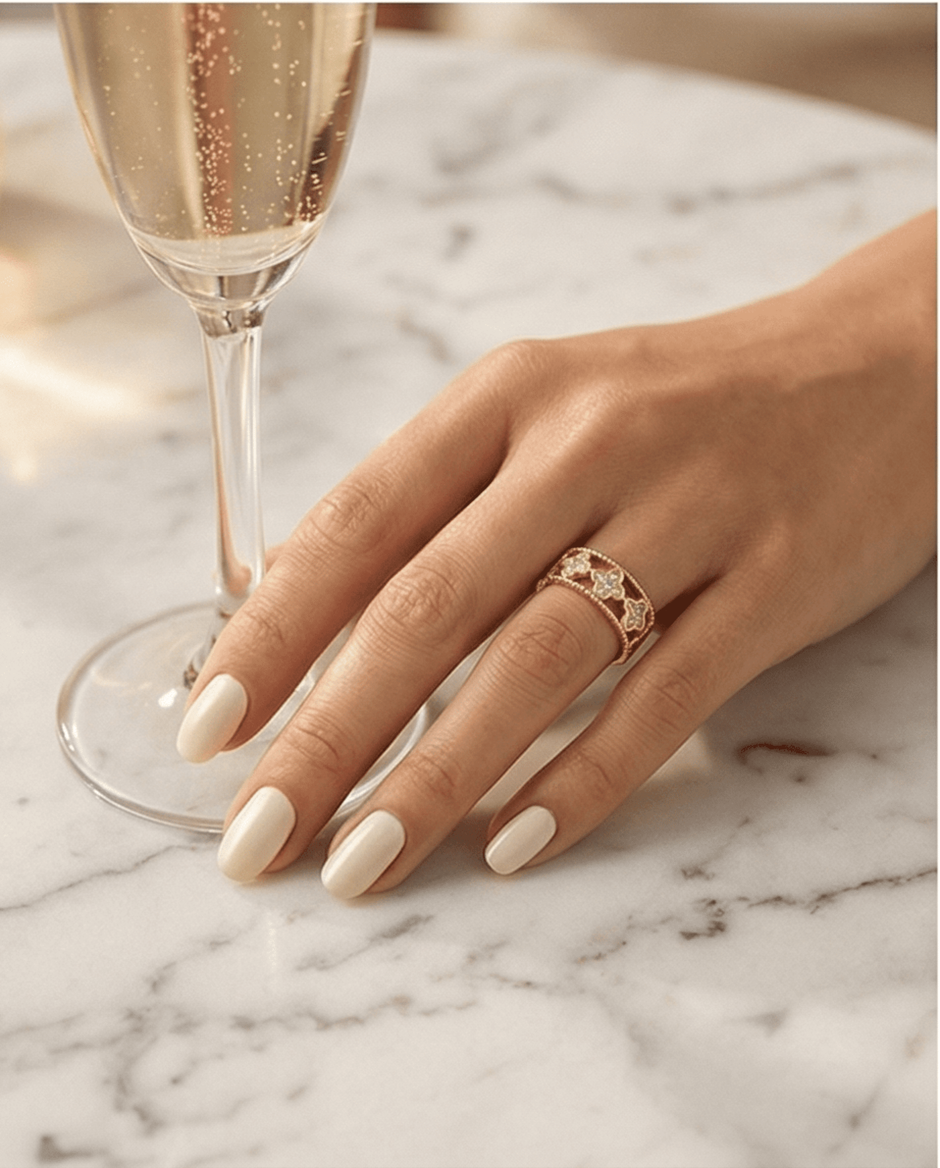 Anillo Golden Bloom – Elegancia floral en diseño calado - 4