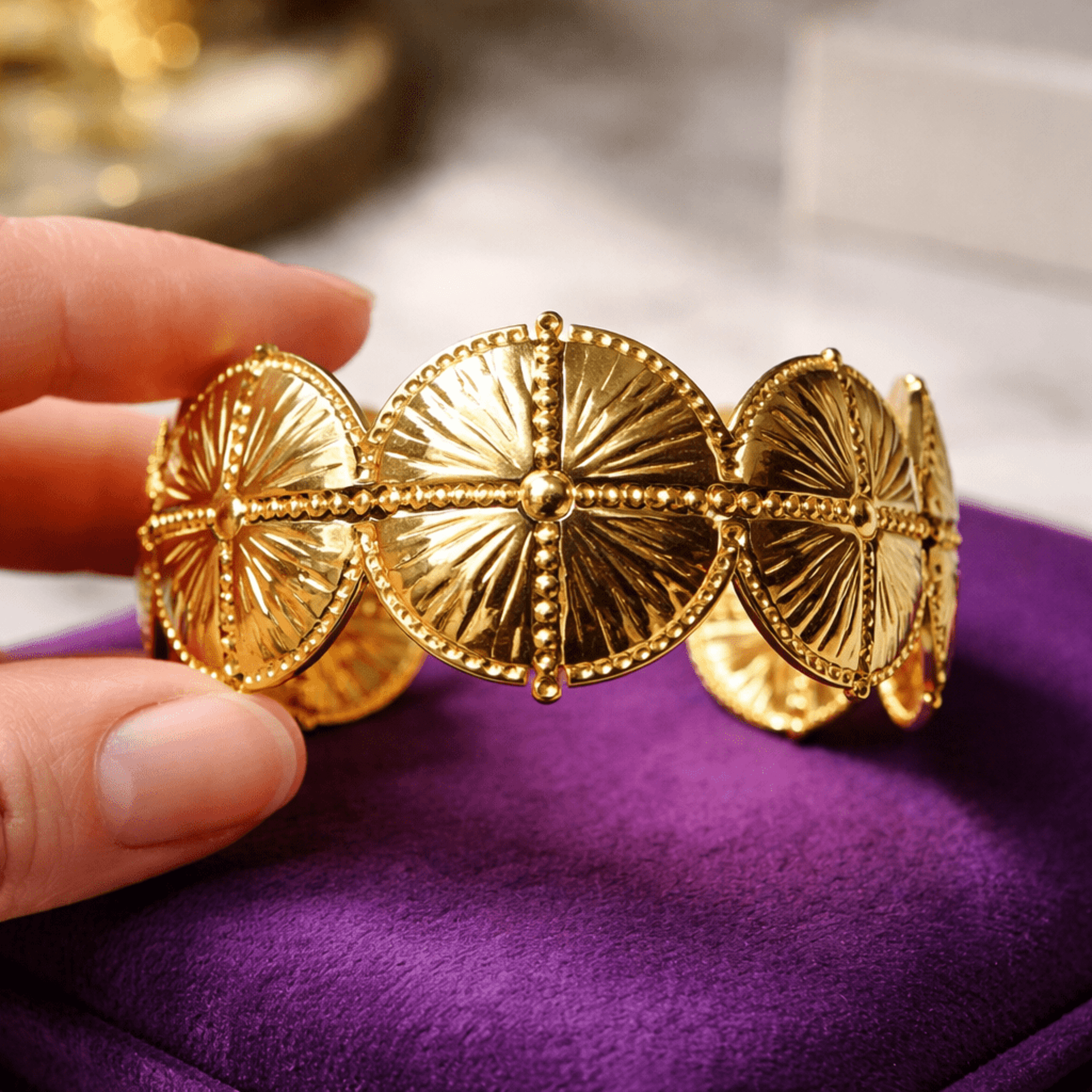 ✨ Brazalete Roma Dorado Elegancia Atemporal ✨ - 2