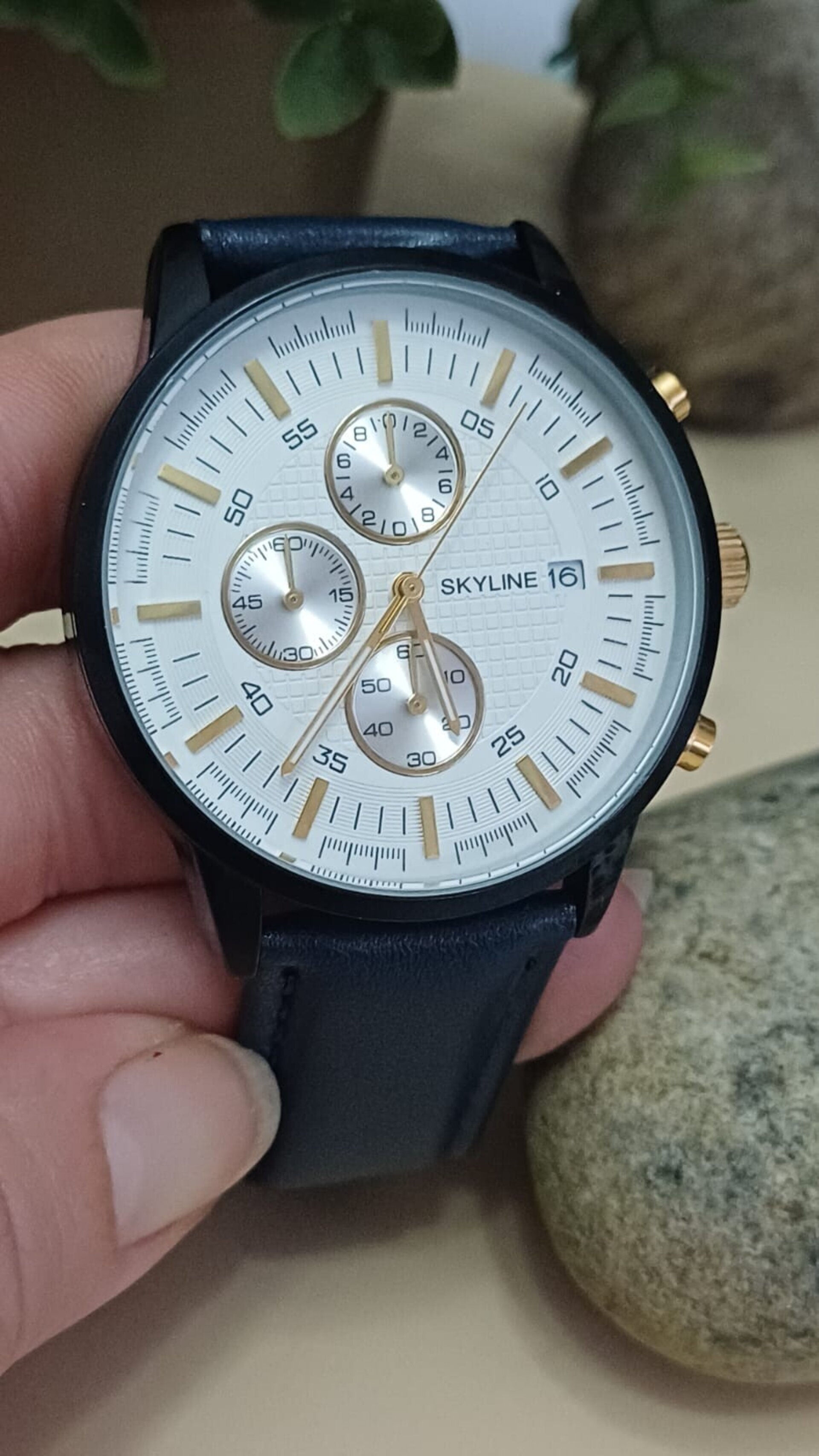Reloj Cronógrafo Piel Azul Eagle - 4