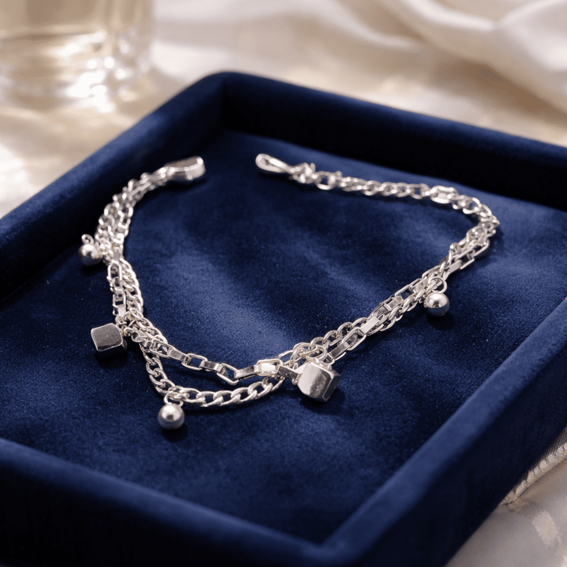 Pulsera Doble Cadena steel - Acero hipoalergénico - 2