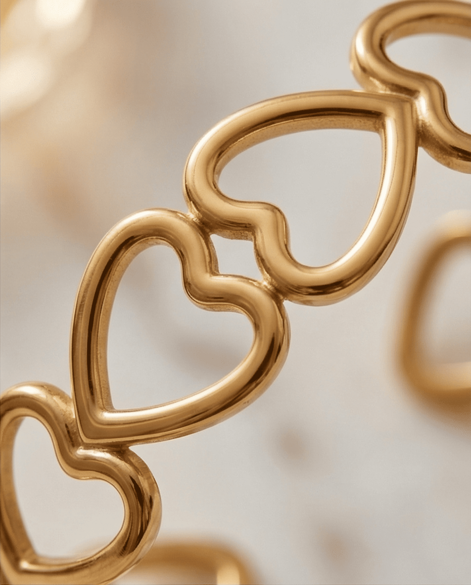 Pulsera Brazalete Love Bangle - acero quirúrgico - Chapado en oro 18klt - 4