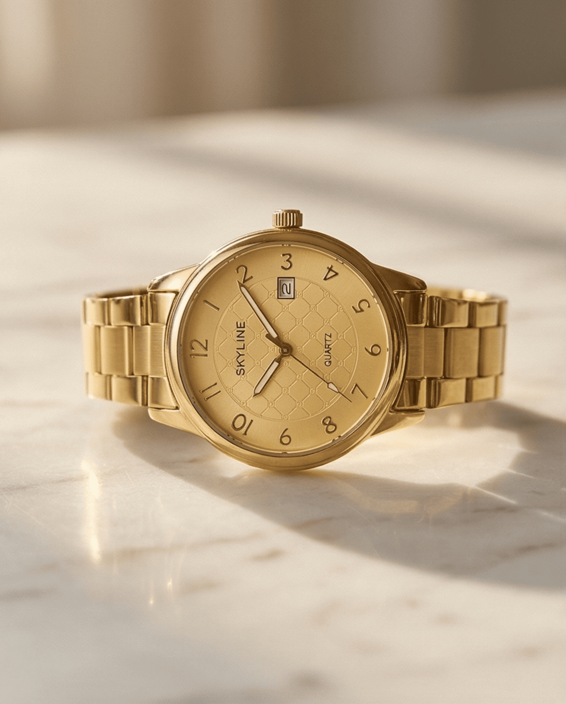 Reloj Skyline Oro con Dial Patrón - woman - 4