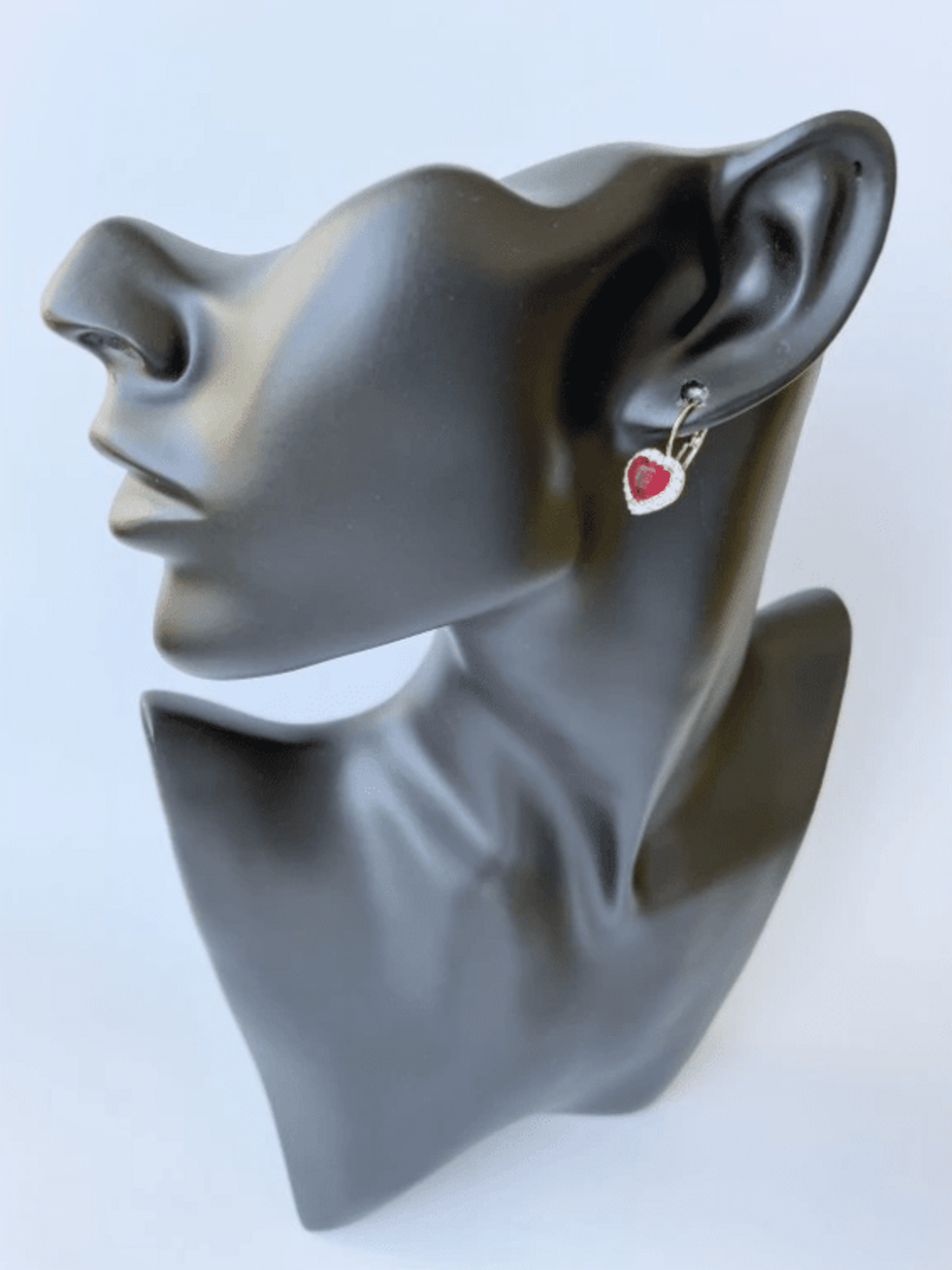 Pendientes Corazón Rubí – Amor que Brilla - 2