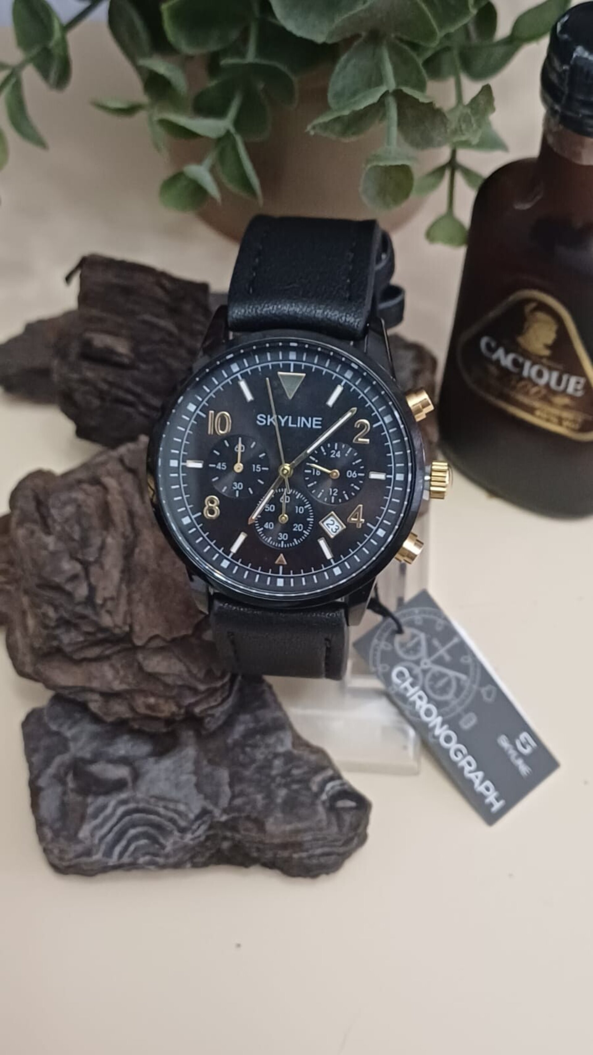 Reloj Cronógrafo Negro Piel London - 2