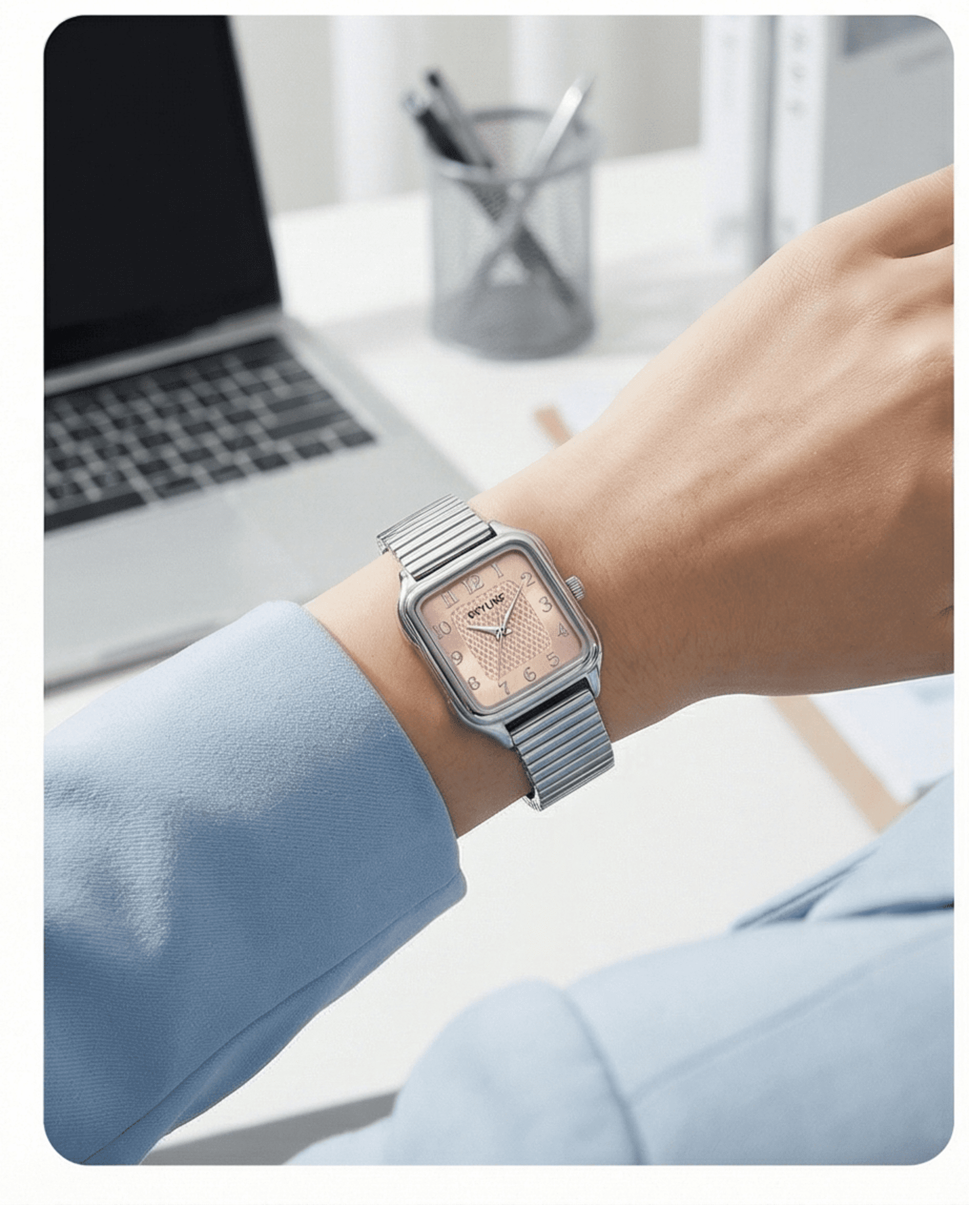 Reloj de Mujer Skyline – Elegancia en Rosa y Acero - 2