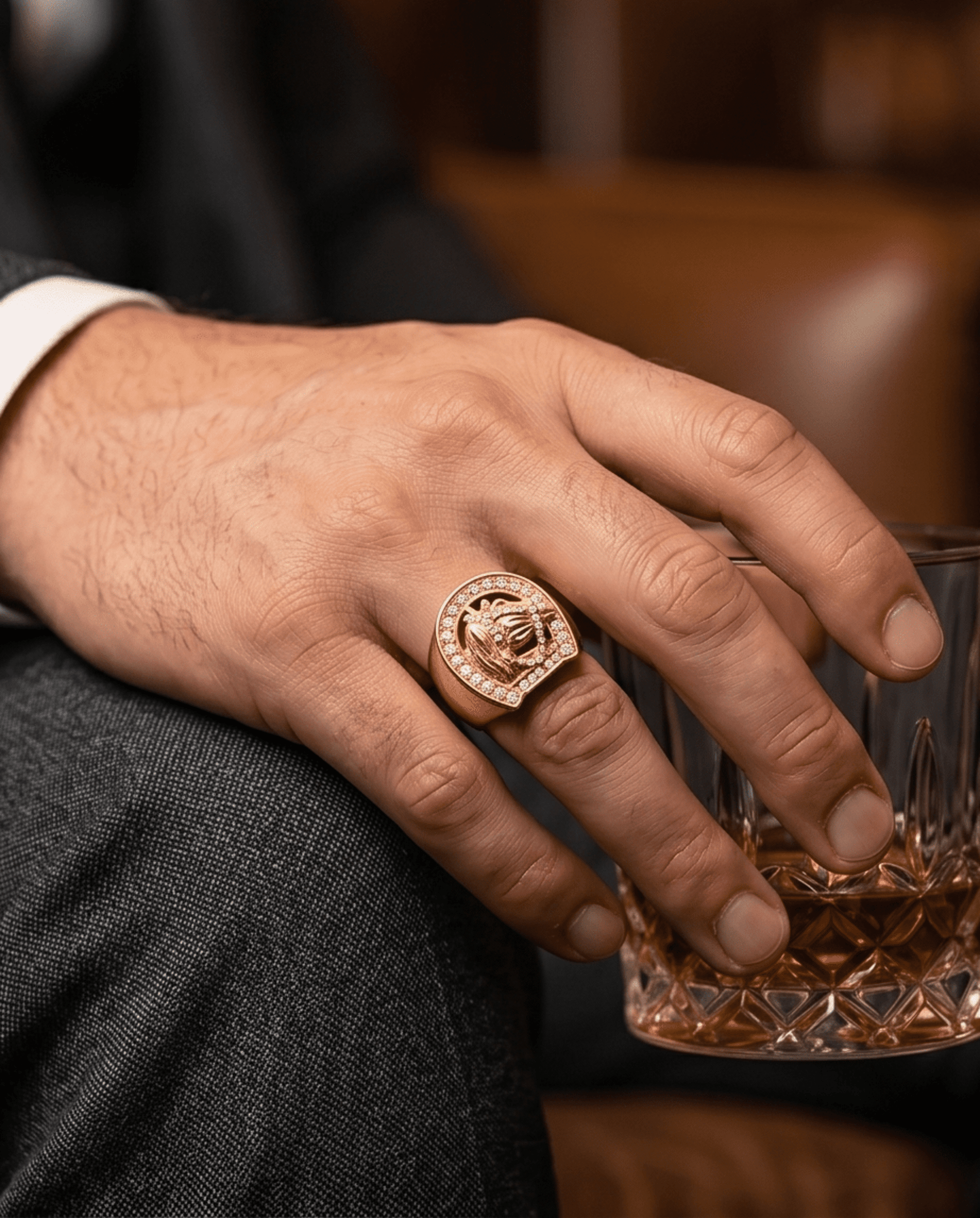Anillo Caballo con Herradura – Acero Quirúrgico Oro 18K - 4