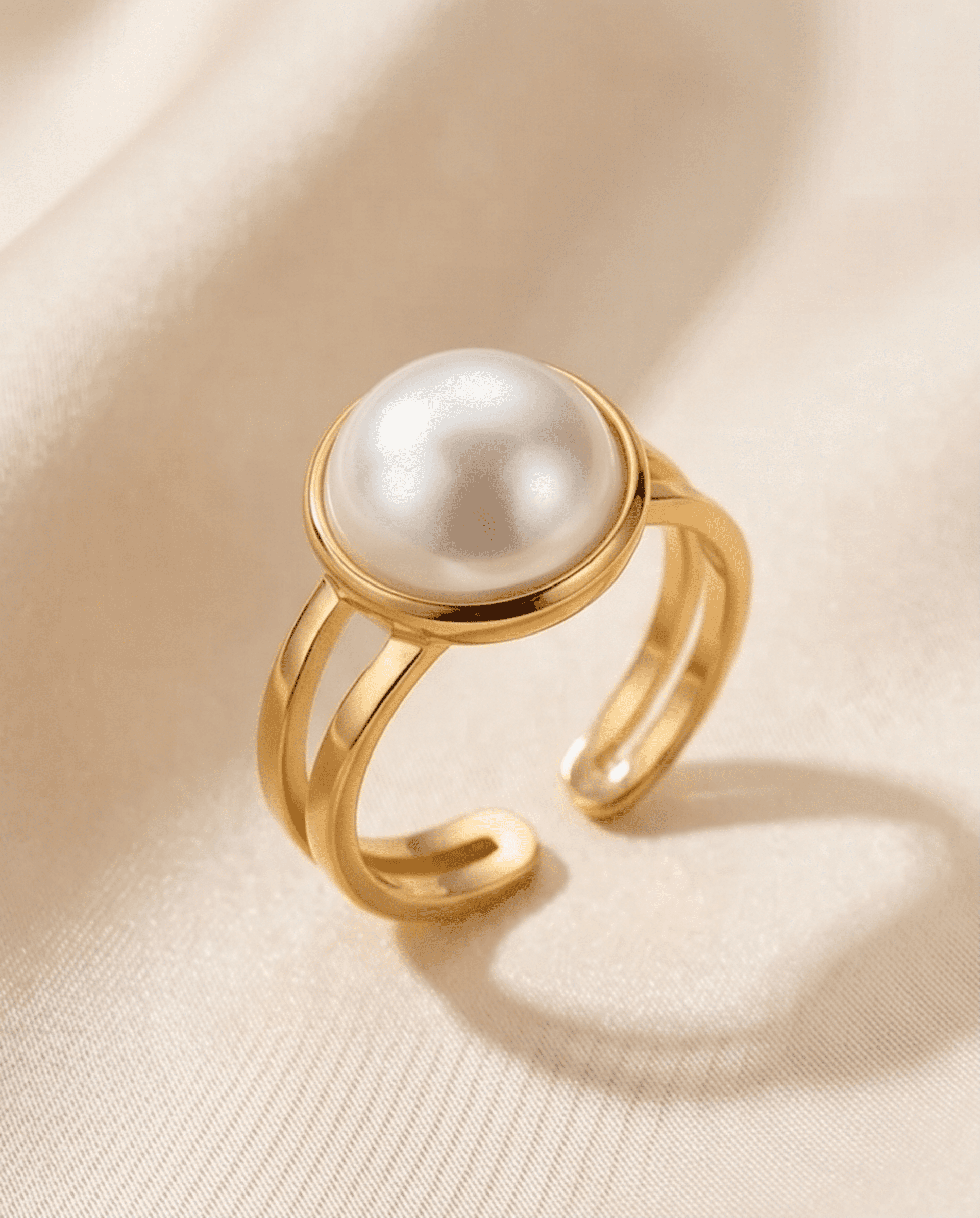 Anillo Pearl Aura – Elegancia atemporal con perla protagonista - 1