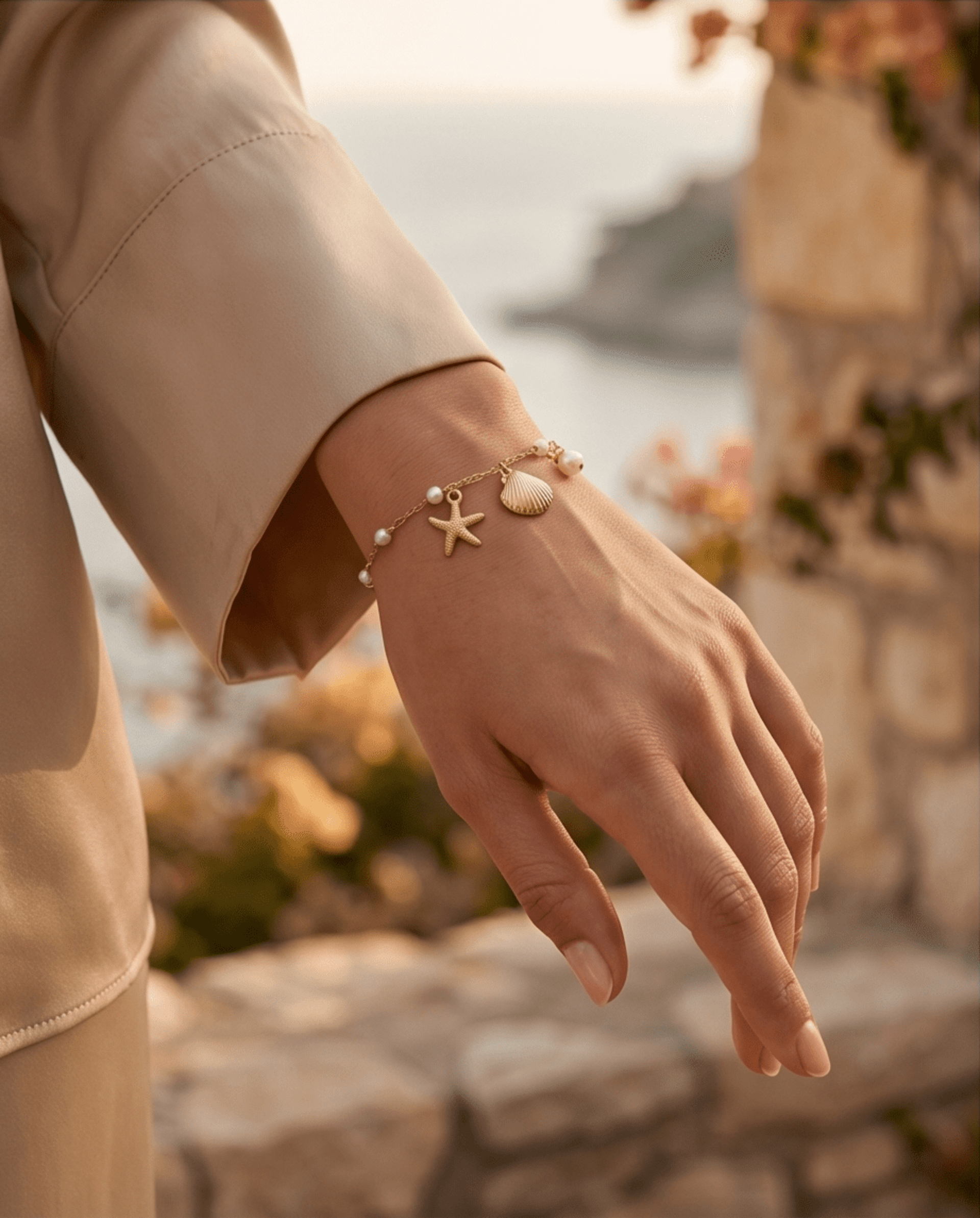 Pulsera Sea Pearl Charm – Elegancia marina en versión minimalista - 3