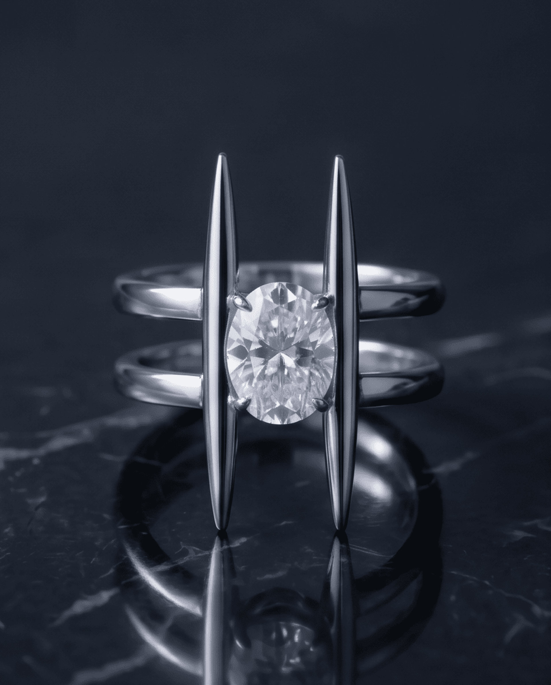 Anillo Ajustable Minimal Diamond – Acero Quirúrgico 316L - 1