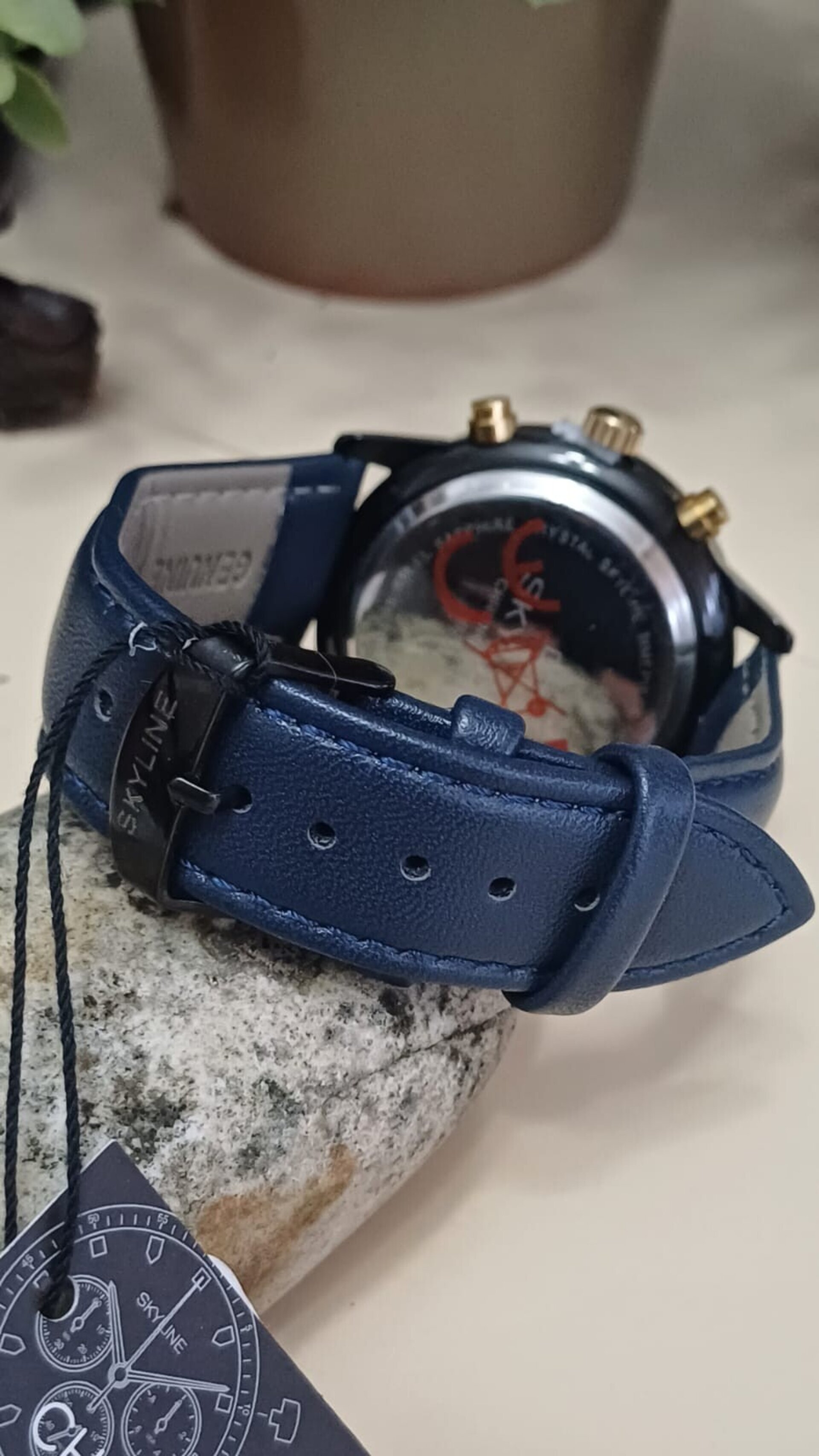 Reloj Cronógrafo Piel Azul Eagle - 2