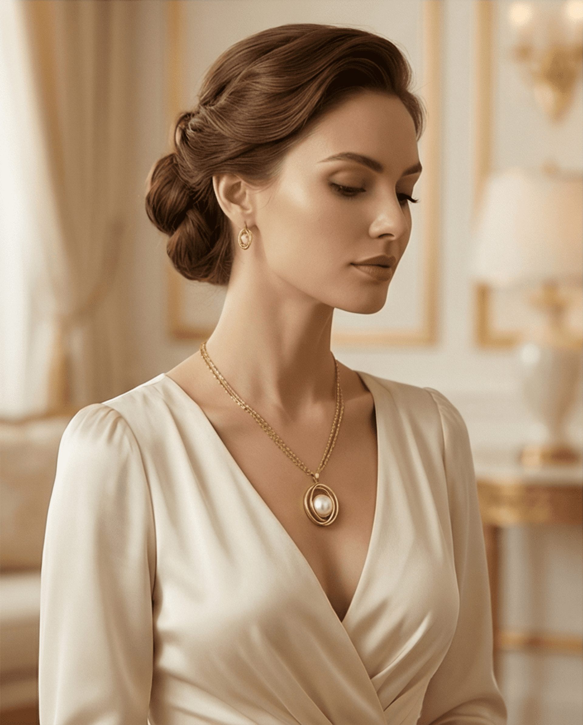Collar Astra Luxe Blanco - chapado oro 18klt - 3