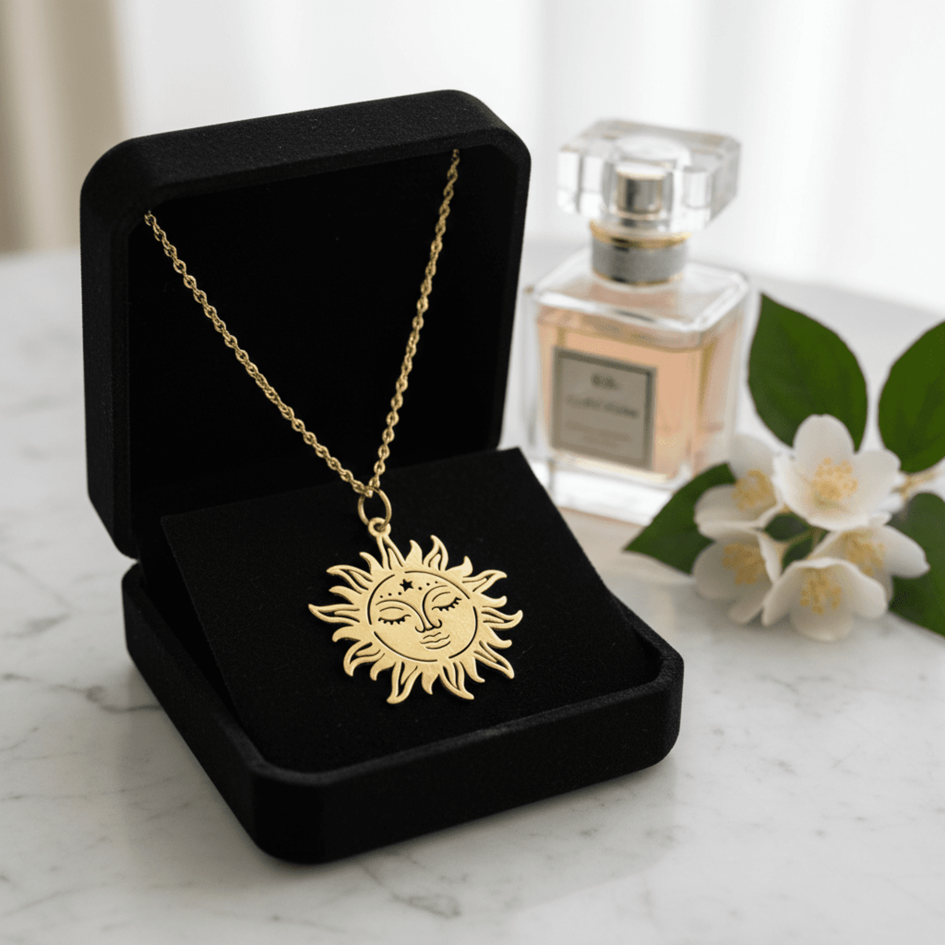 Collar Sol Serena chapado en oro 18klt - 4