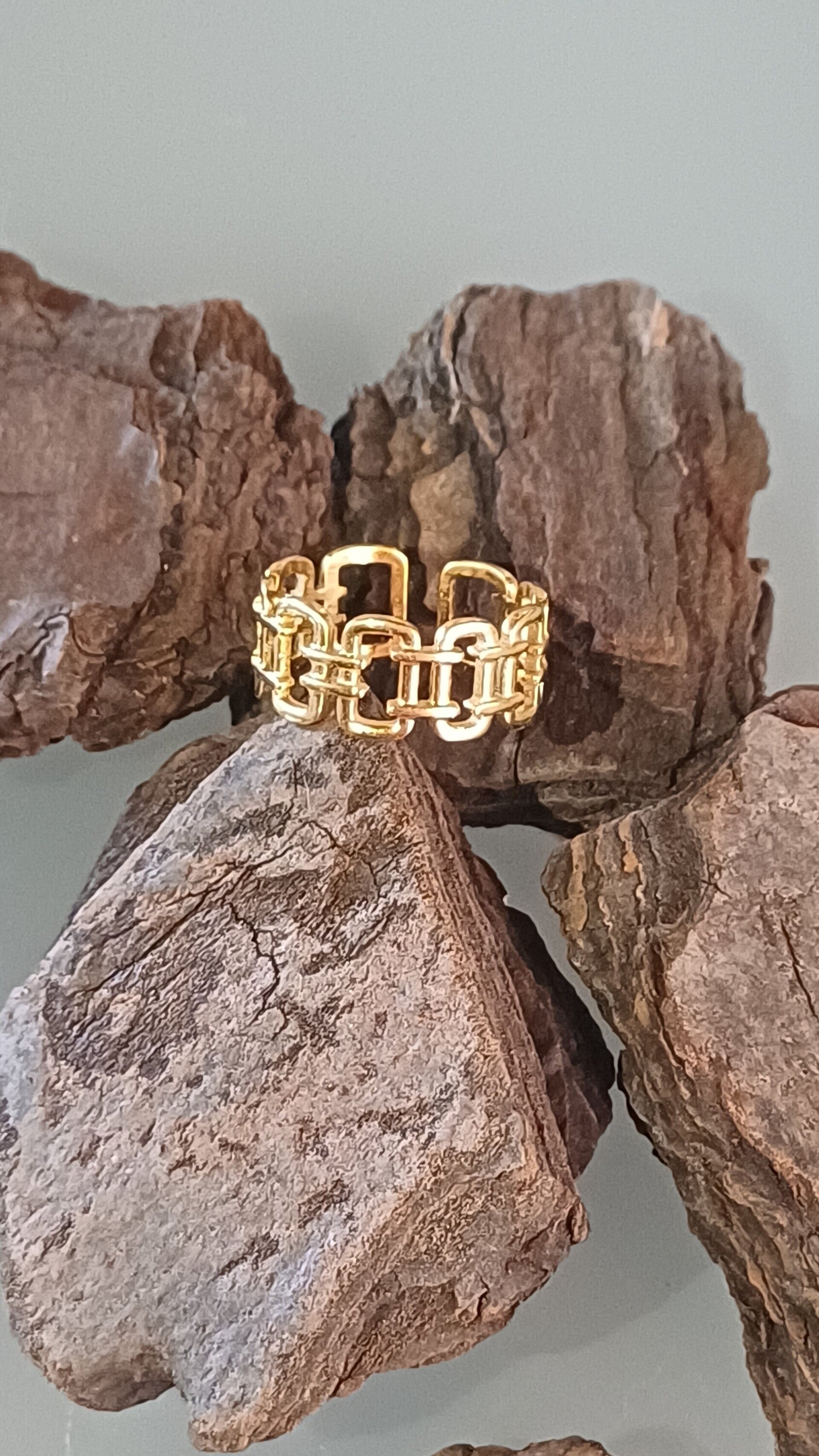 Anillo Cadena Dorada – Acero Quirúrgico - 3