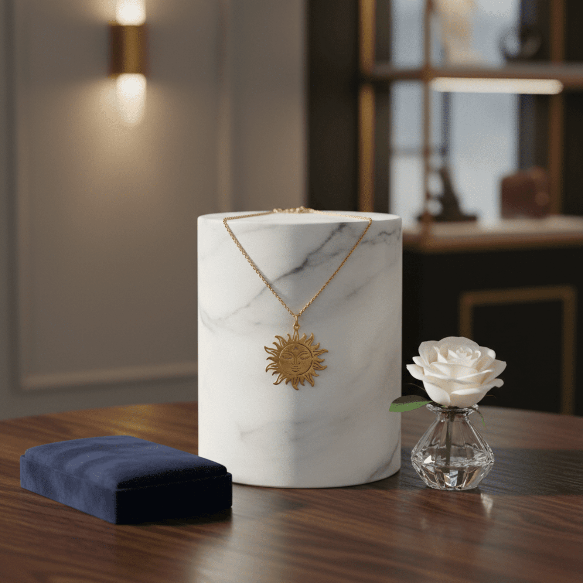 Collar Sol Serena chapado en oro 18klt - 5