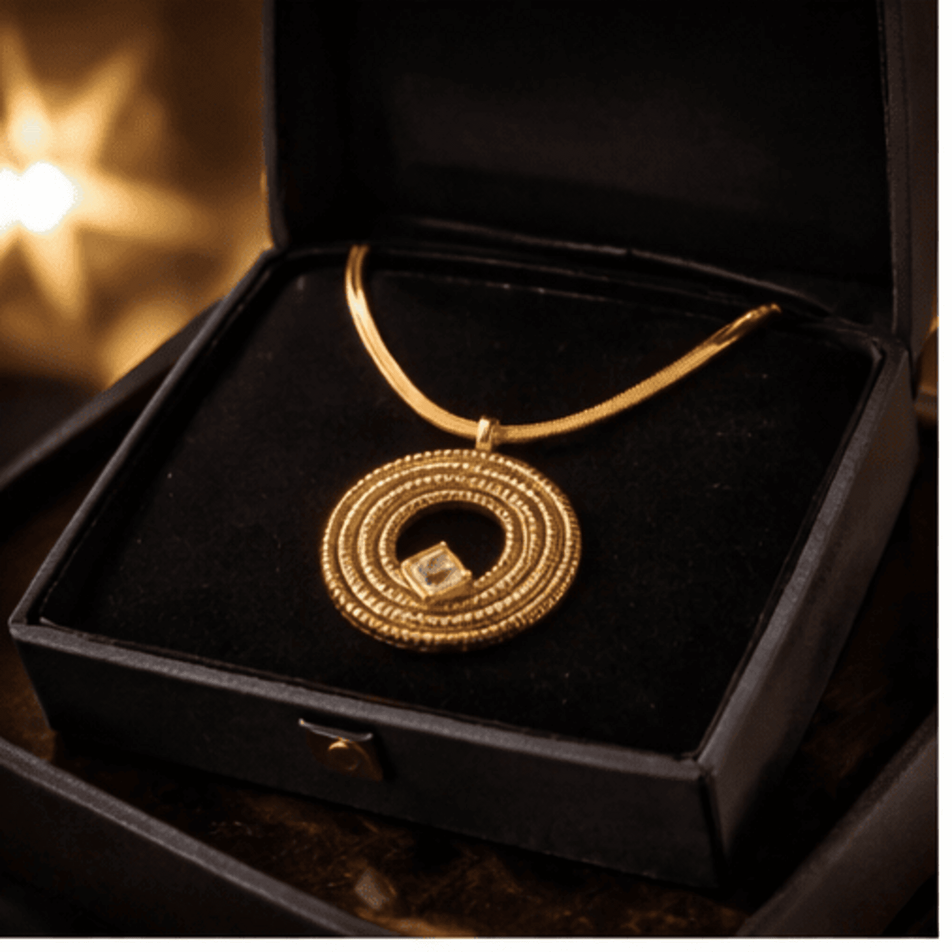 Colgante Círculo Aurelia – Acero Quirúrgico Dorado - 3