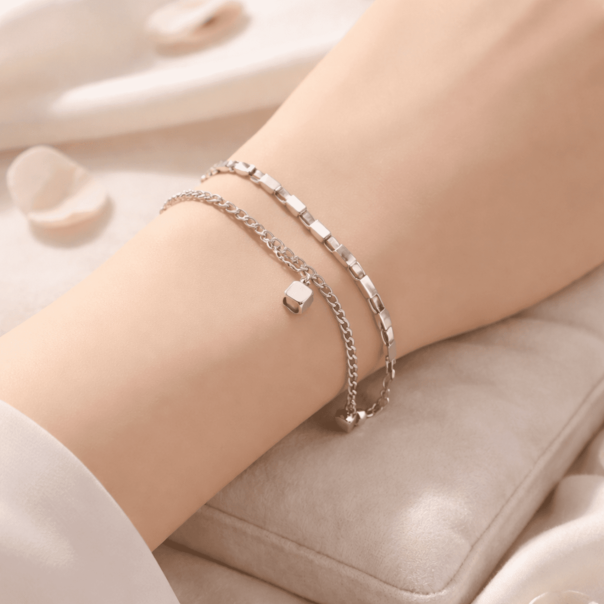 Pulsera Doble Cadena steel - Acero hipoalergénico - 3