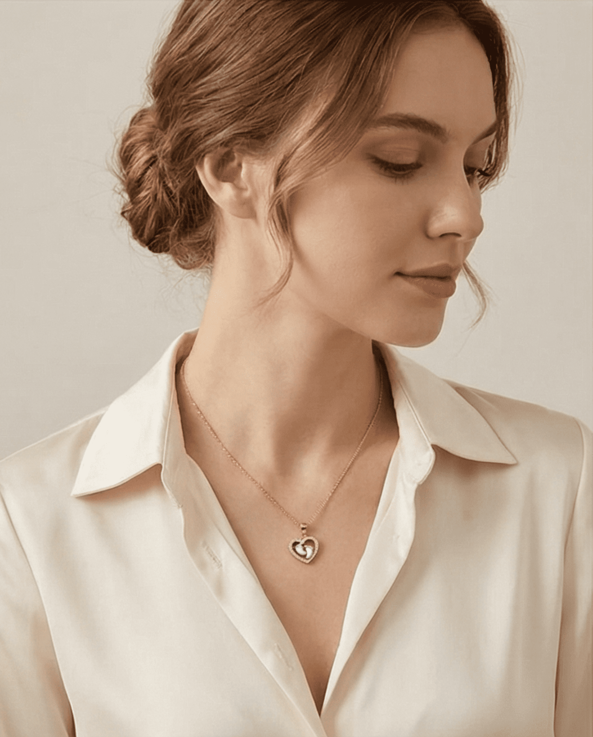 Corazón Babie circonitas - chapado en oro 18klt - 8