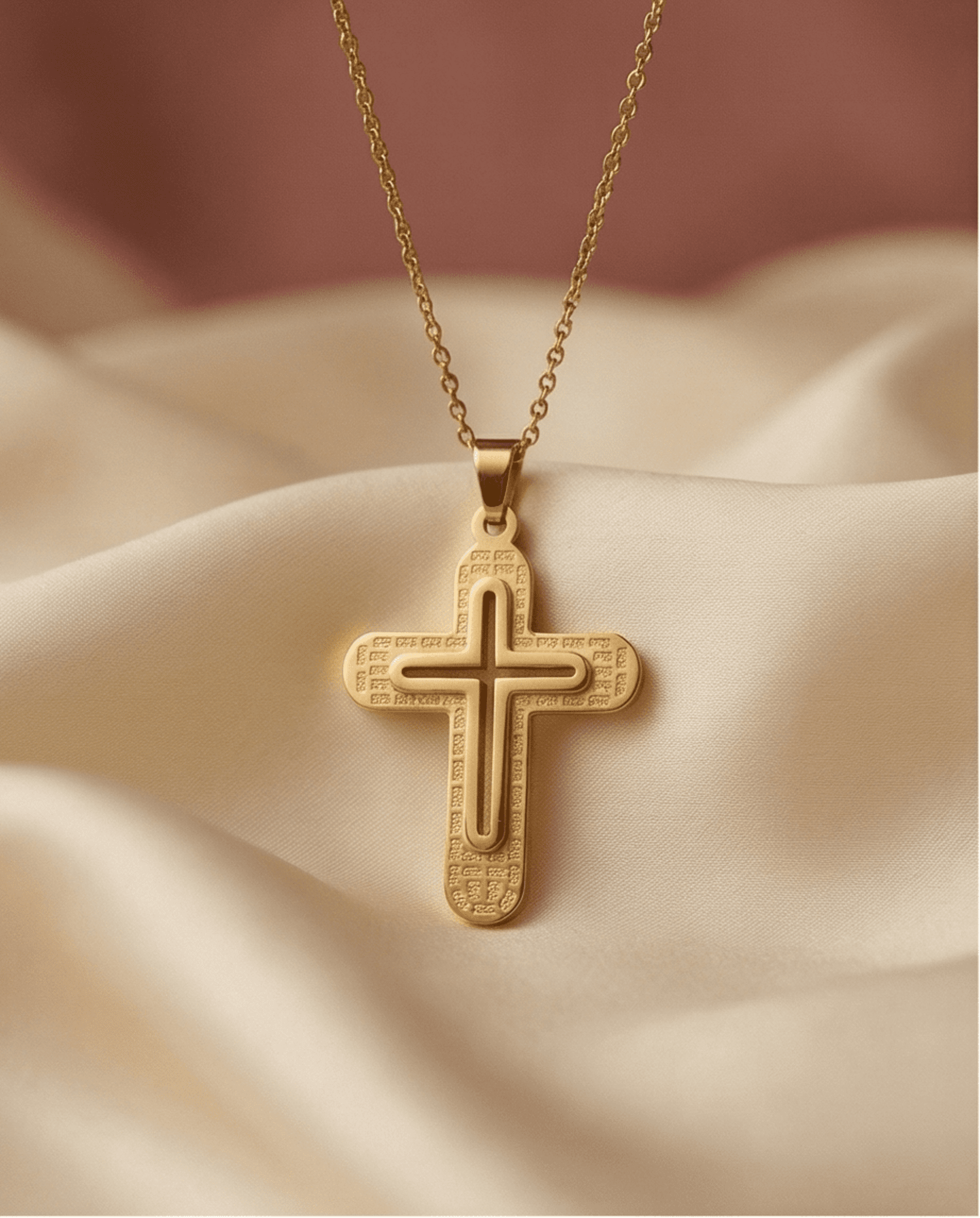 Crucifijo exclusivo - chapado en oro 18klt - 1