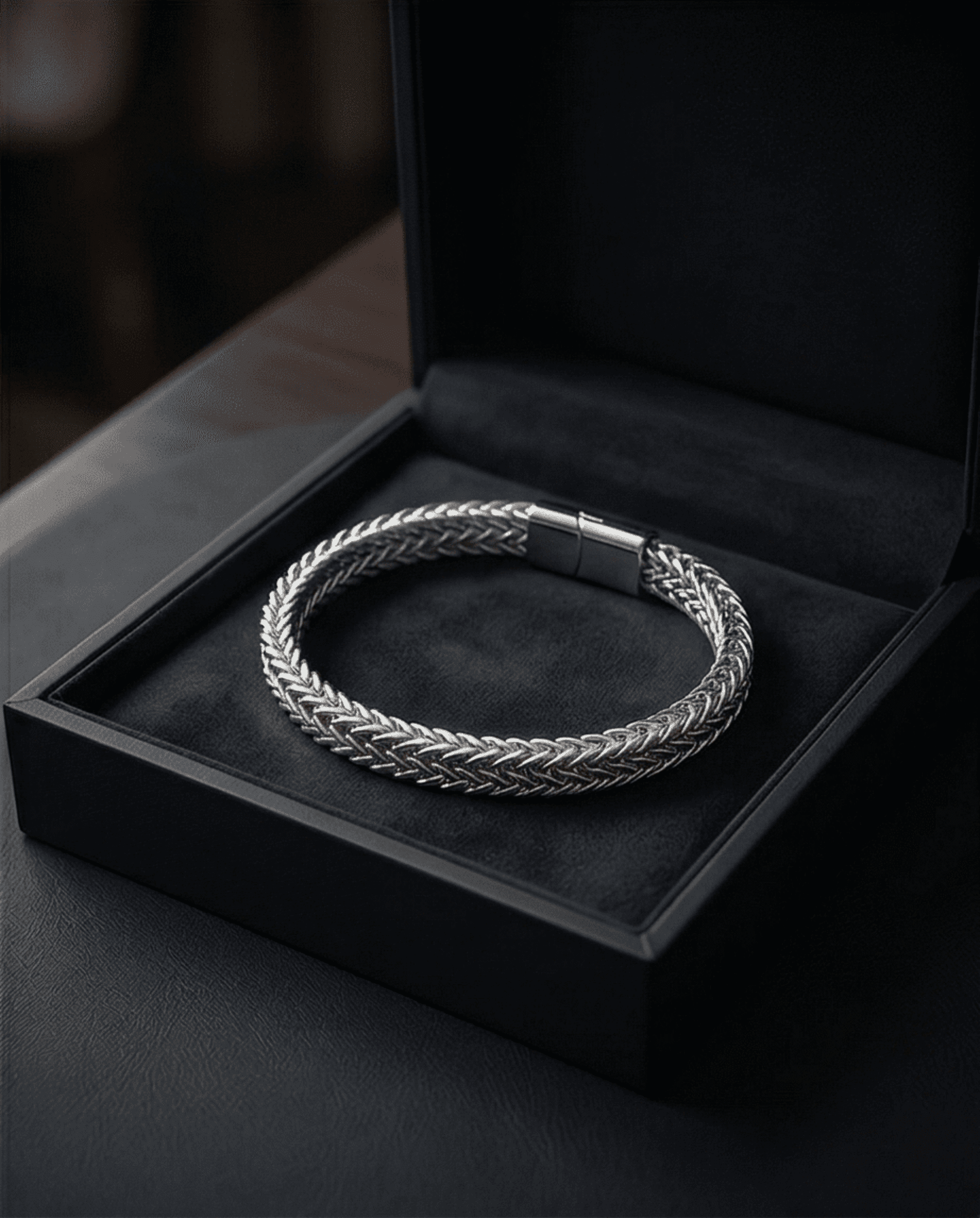 Pulsera Trenzada en Acero Quirúrgico Plata con Cierre Magnético - 3