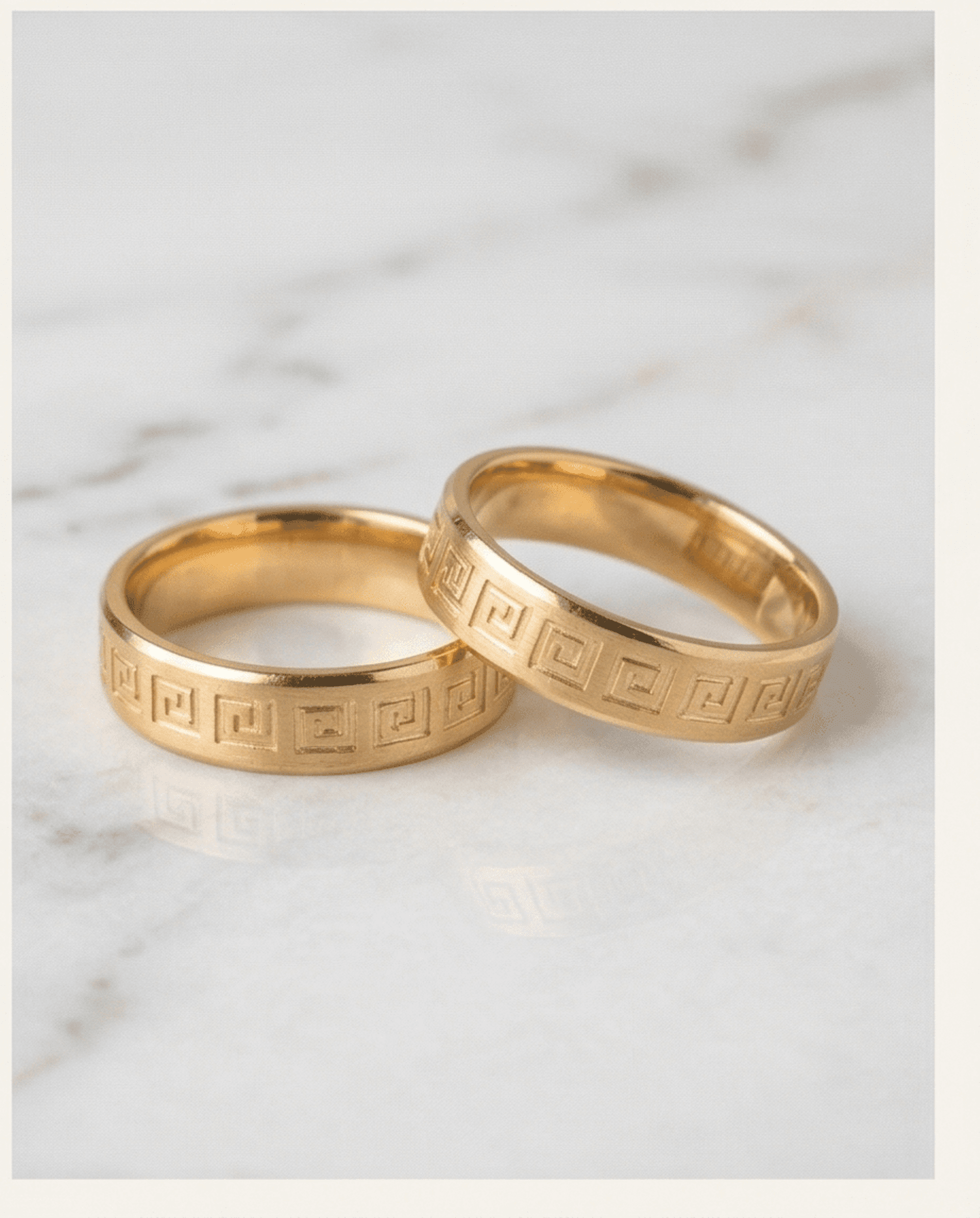 Alianza Greca - acero quirúrgico chapado en oro 18klt - 4