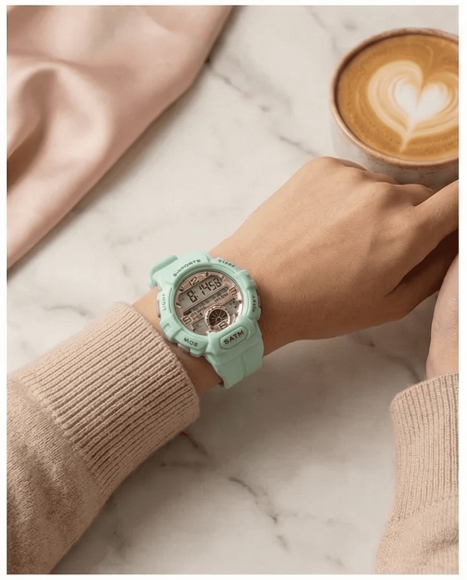 Reloj Digital Deportivo Mujer S-SPORTS Modelo S-625 – Color Menta - 7
