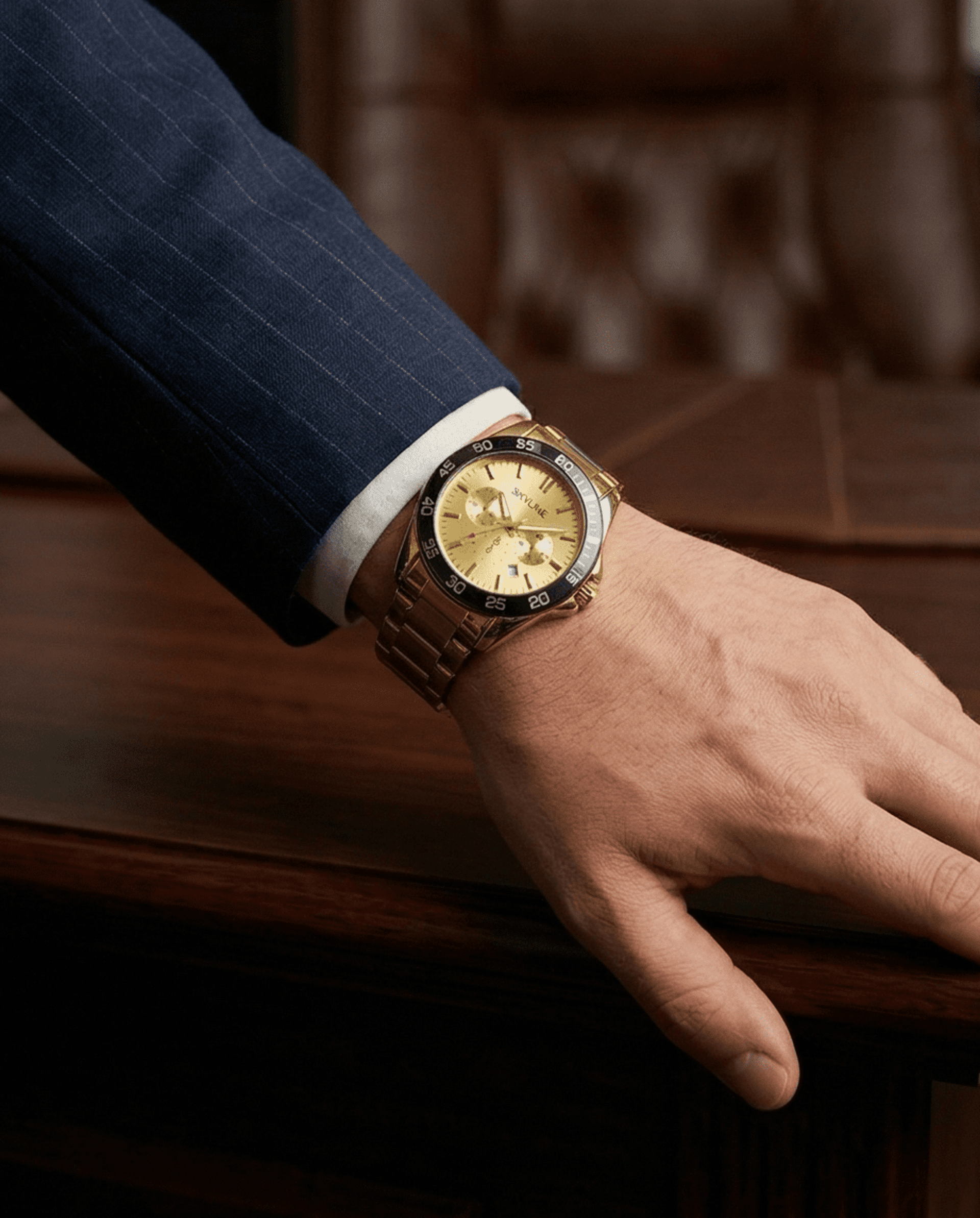 Reloj Skyline Cronógrafo Oro - Modelo Bayrom - 5