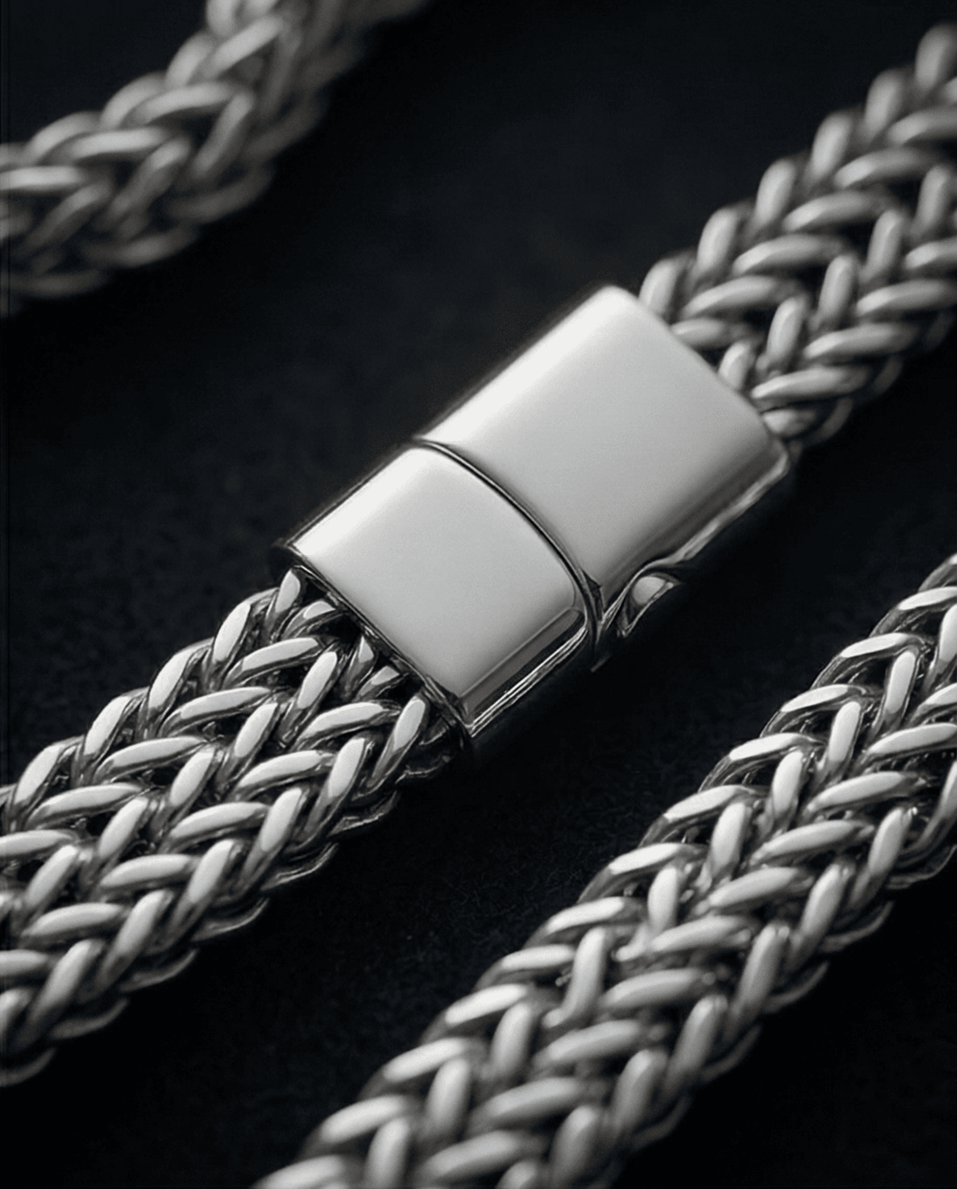 Pulsera Trenzada en Acero Quirúrgico Plata con Cierre Magnético - 2